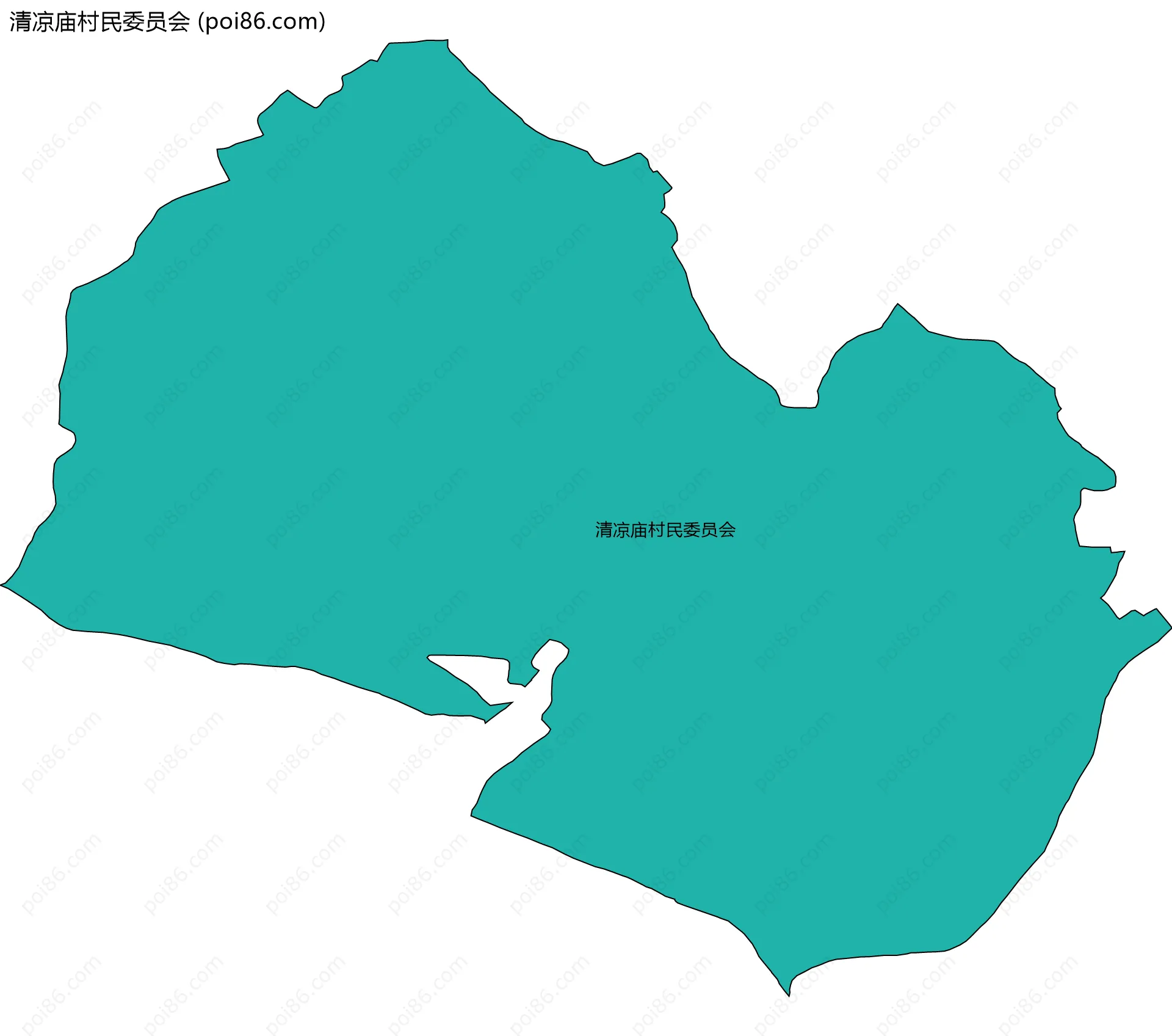清凉庙村民委员会边界地图