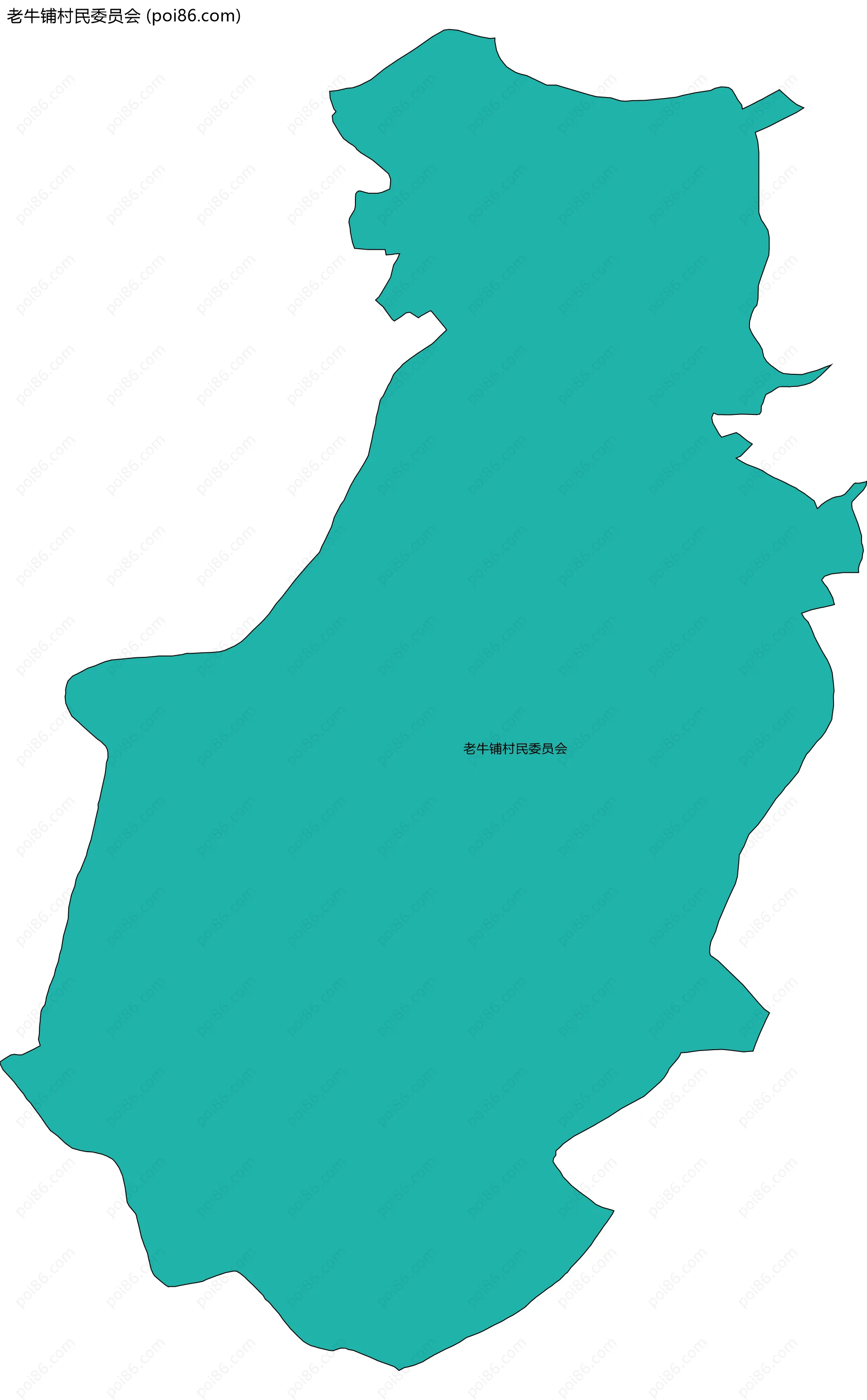 老牛铺村民委员会边界地图