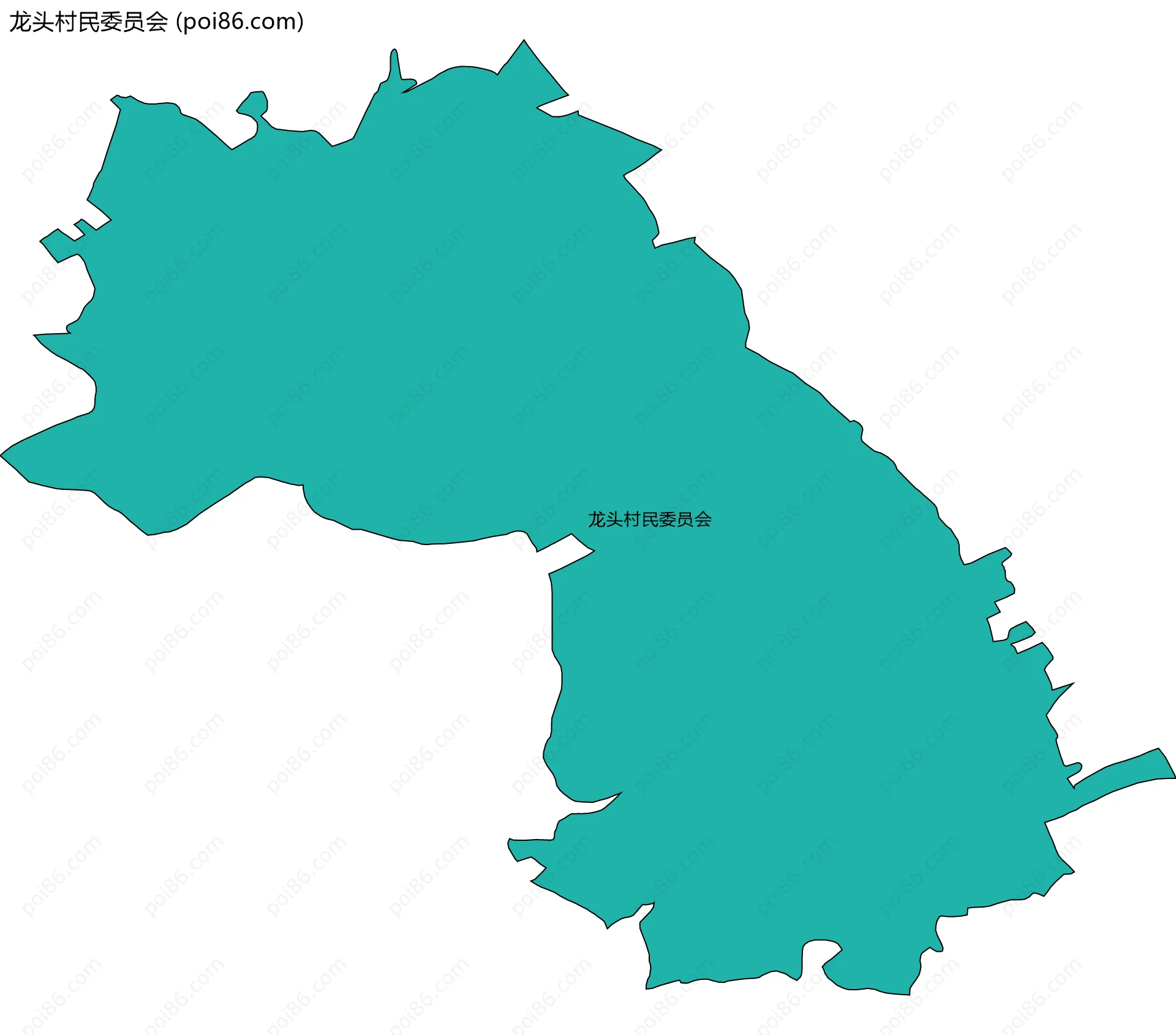 龙头村民委员会边界地图