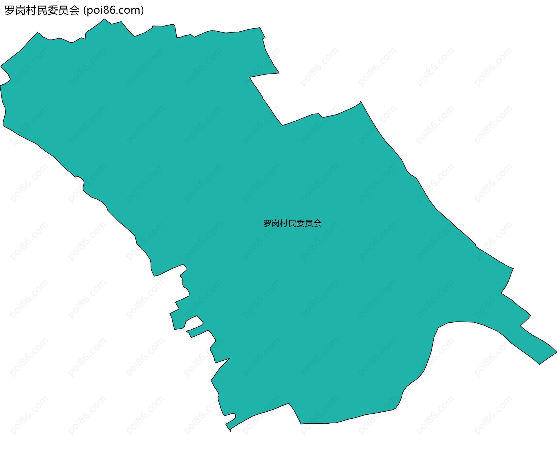 罗岗村民委员会边界地图