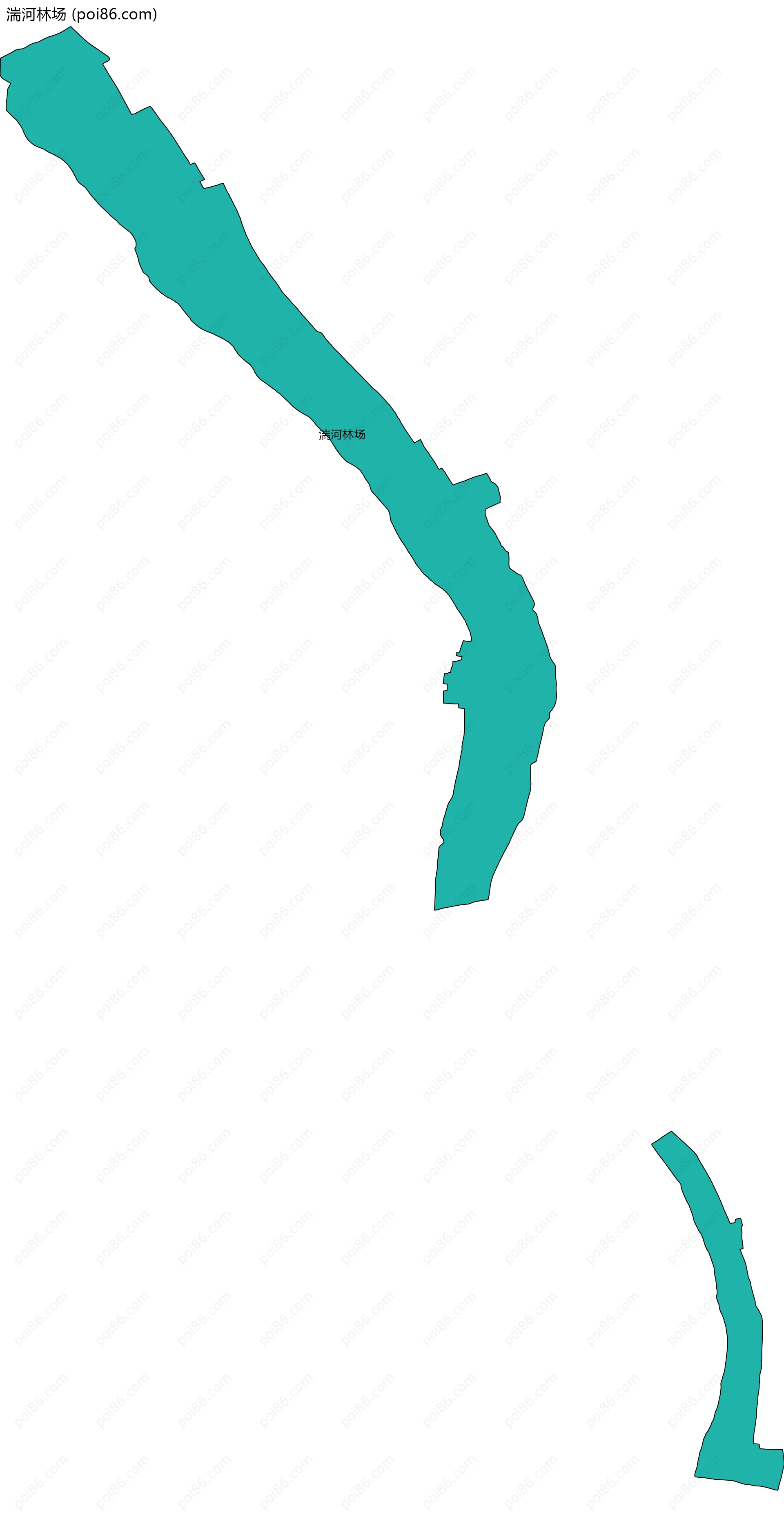 湍河林场边界地图