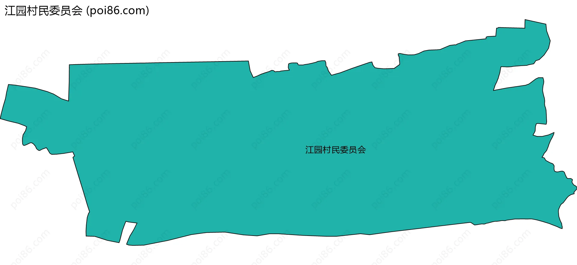 江园村民委员会边界地图