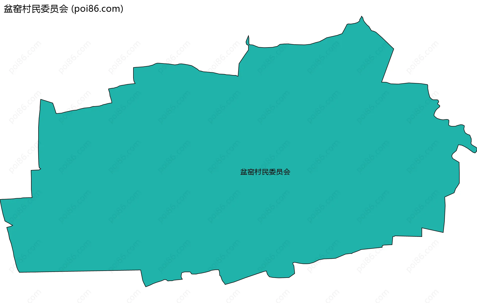 盆窑村民委员会边界地图
