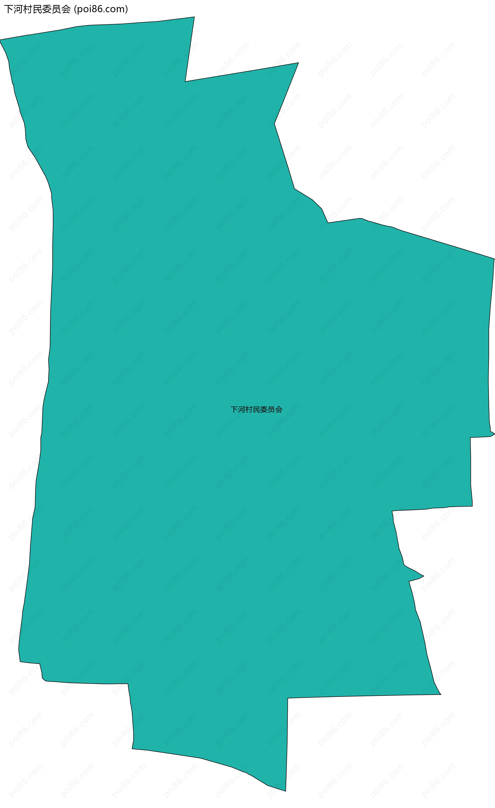 下河村民委员会边界地图