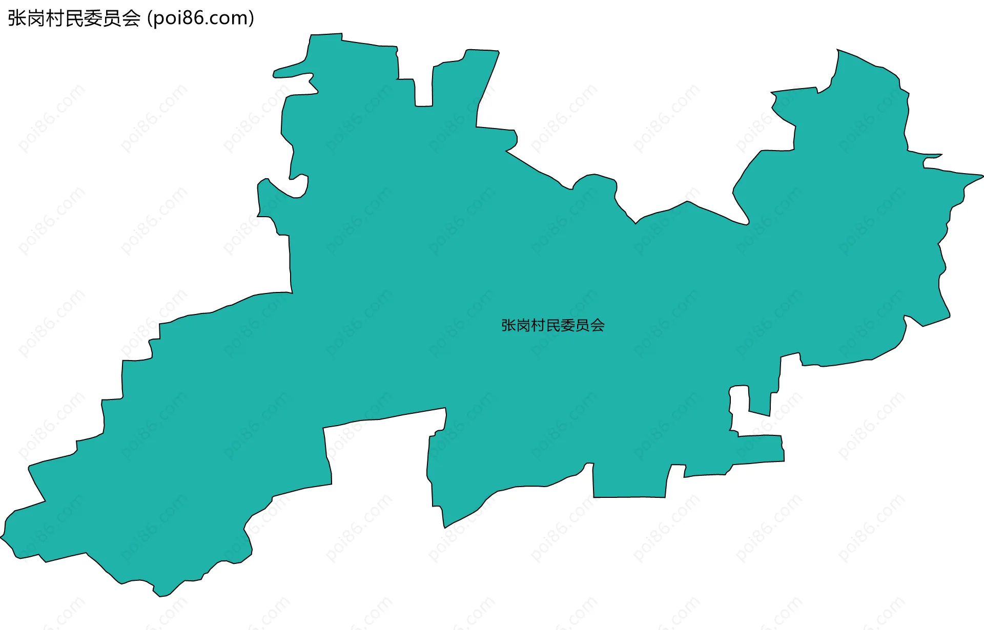 张岗村民委员会边界地图
