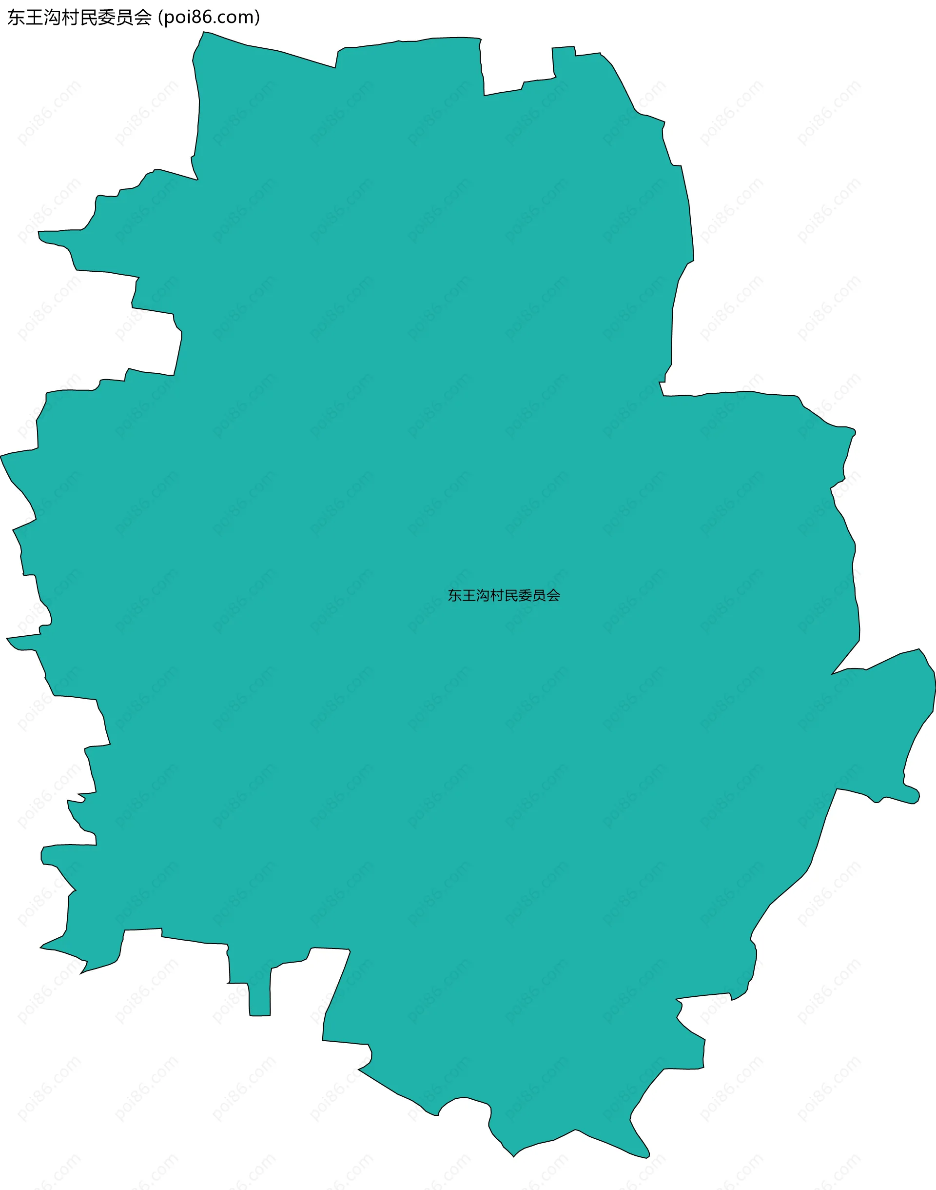 东王沟村民委员会边界地图