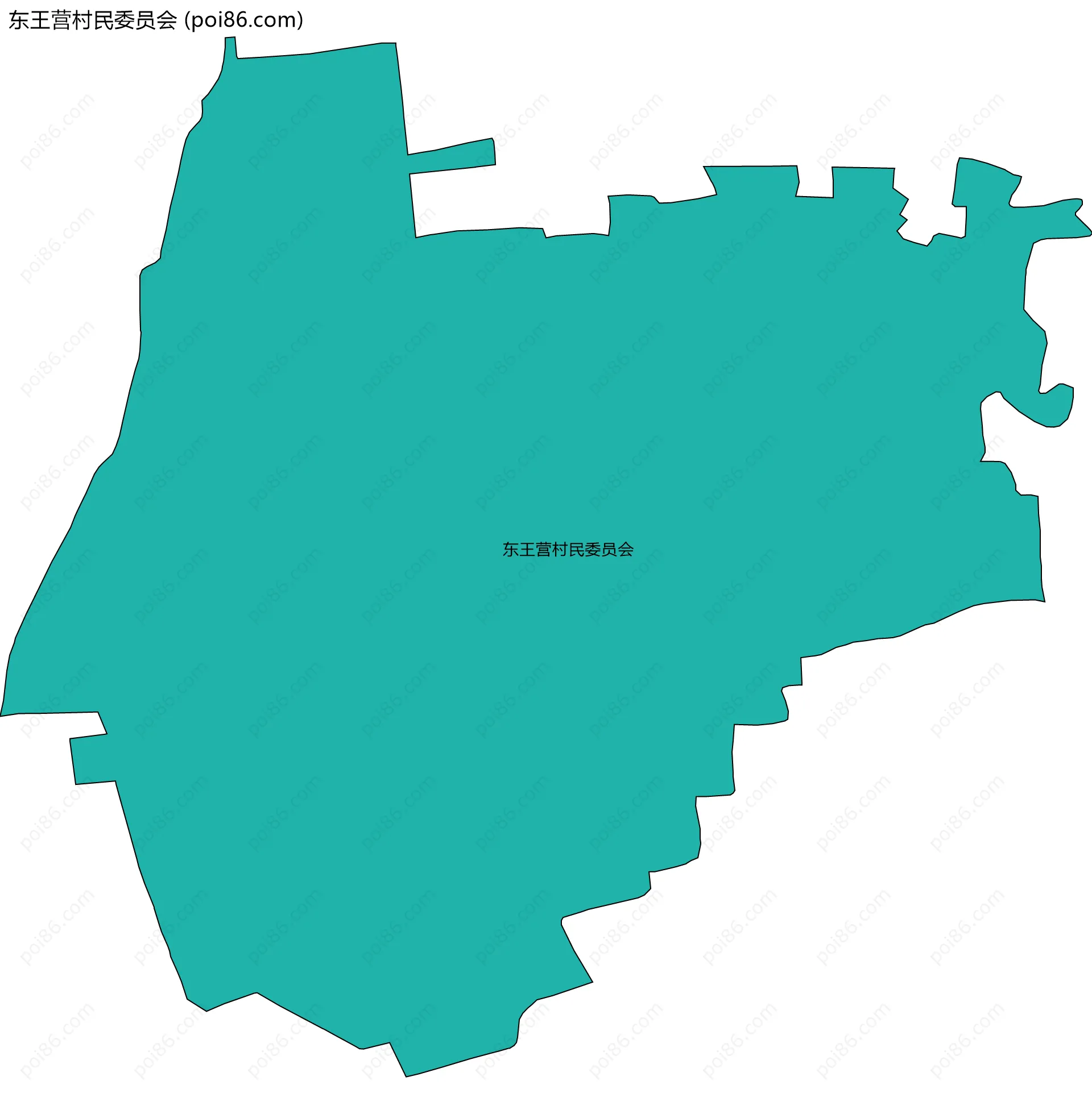 东王营村民委员会边界地图