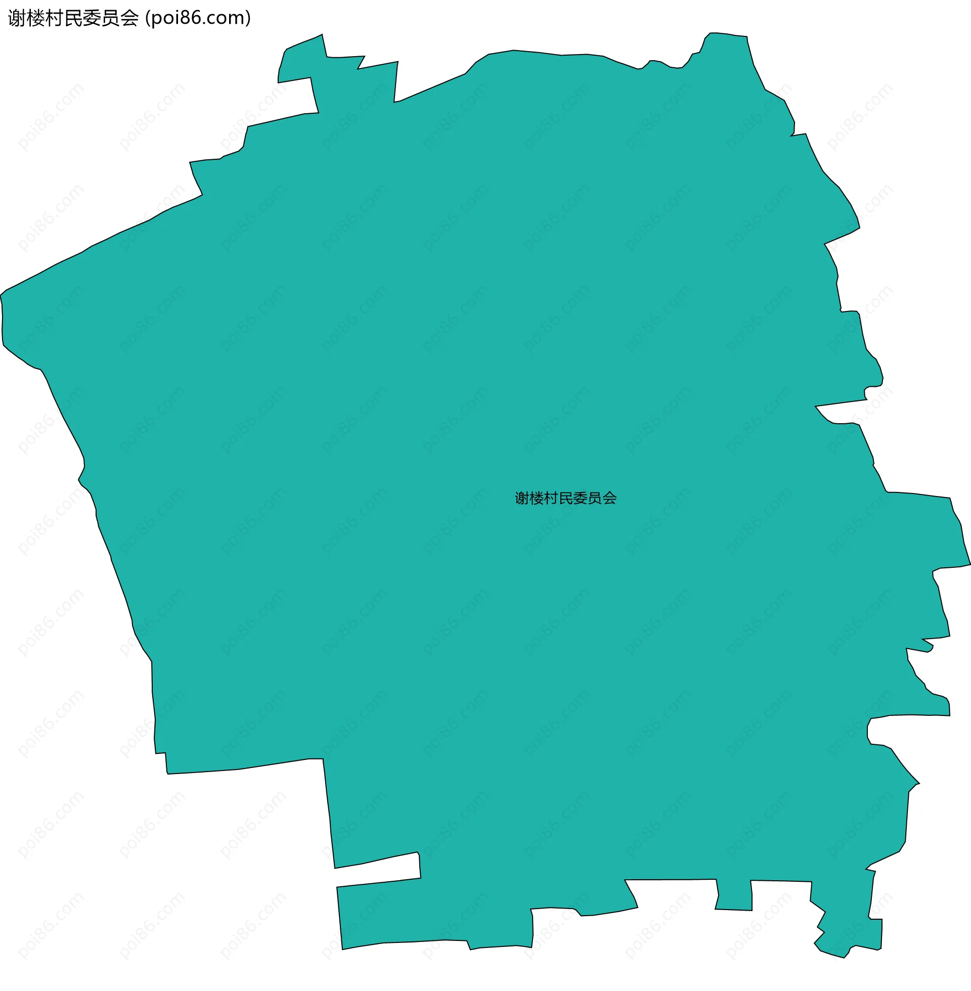 谢楼村民委员会边界地图