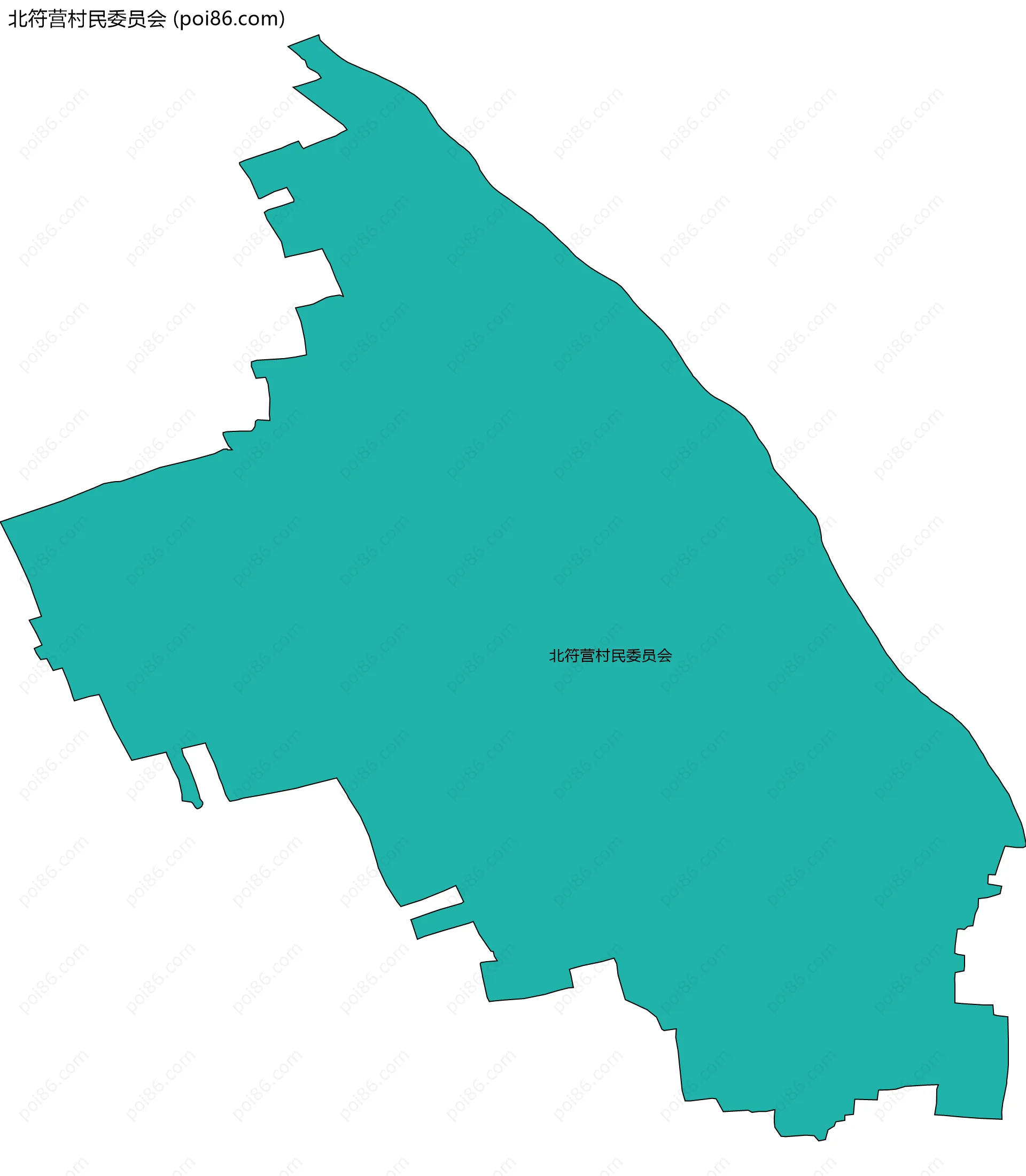 北符营村民委员会边界地图