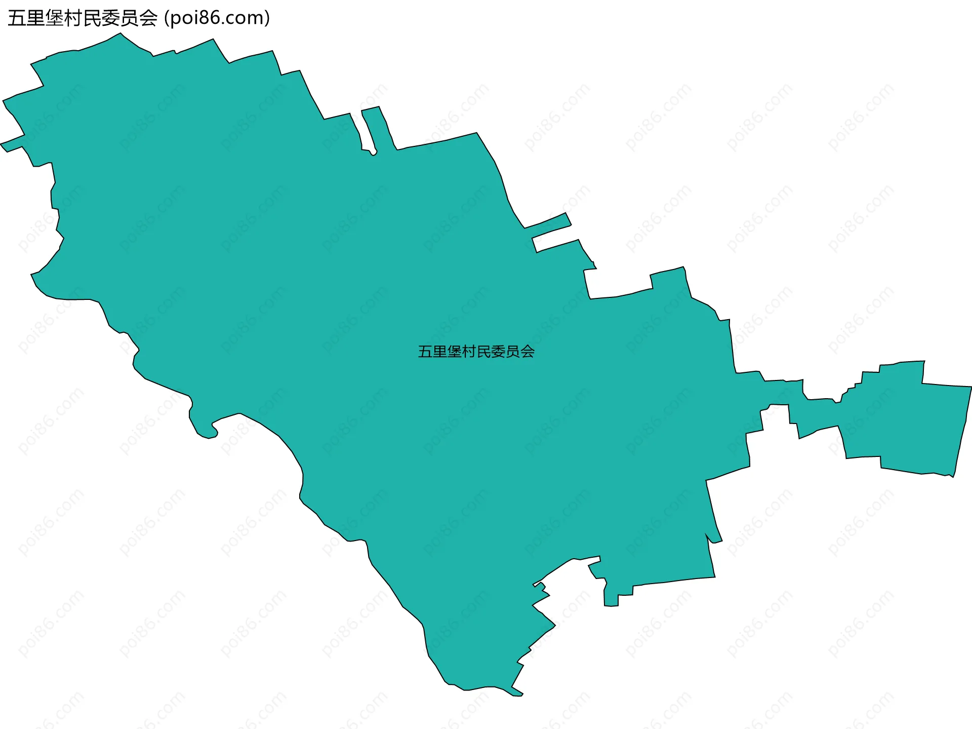 五里堡村民委员会边界地图