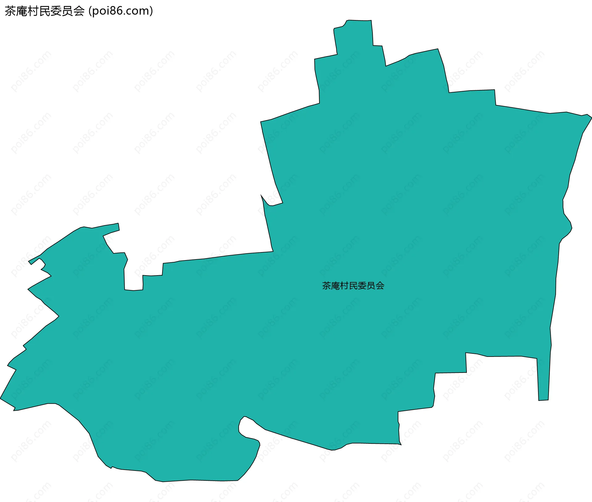 茶庵村民委员会边界地图