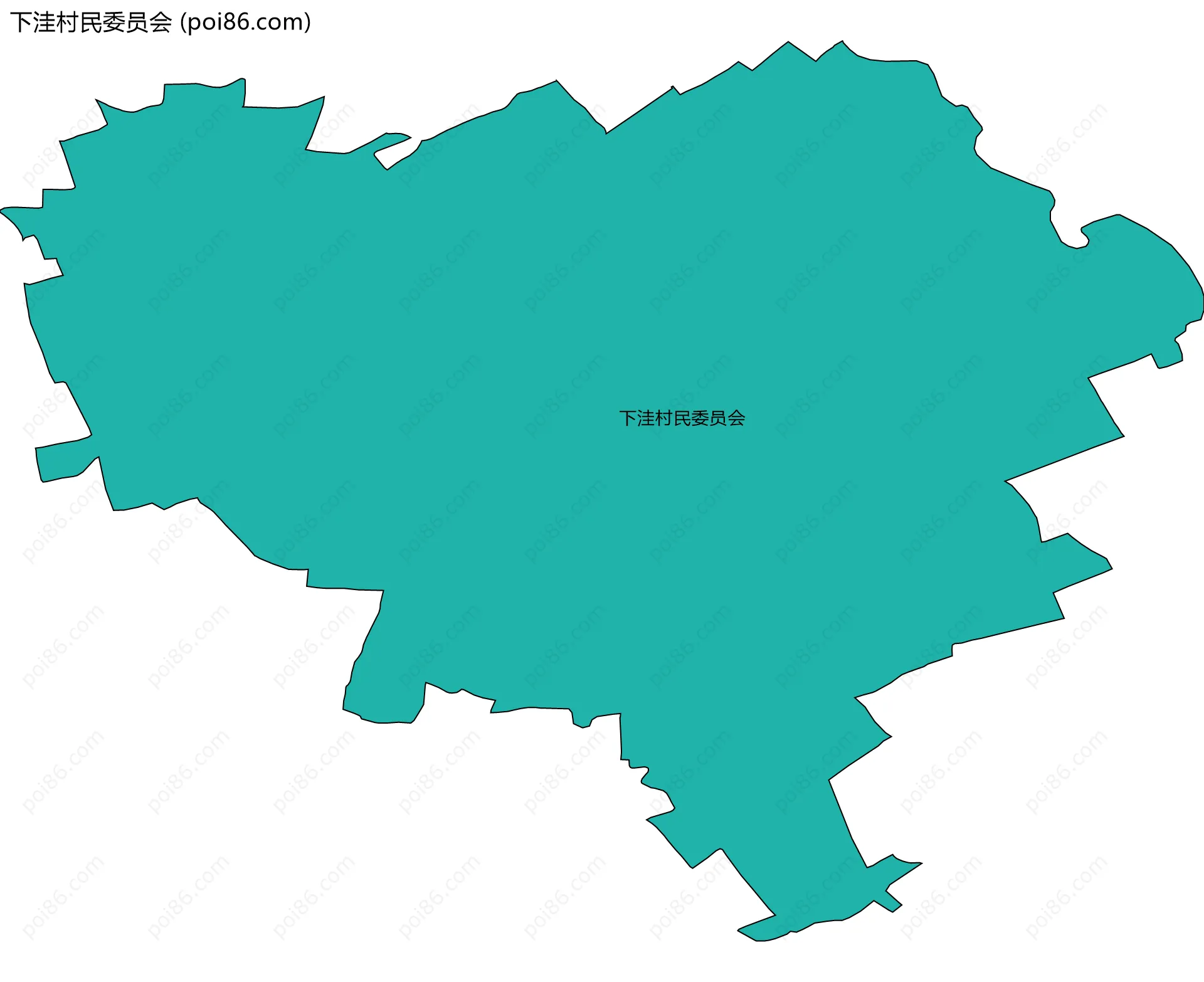 下洼村民委员会边界地图