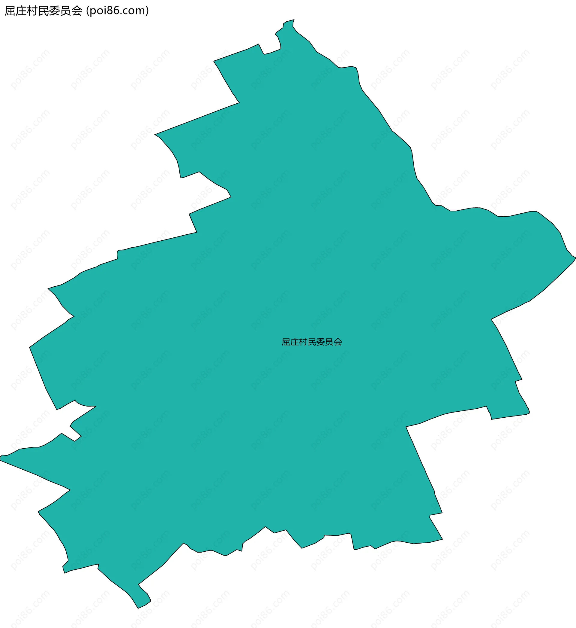 屈庄村民委员会边界地图
