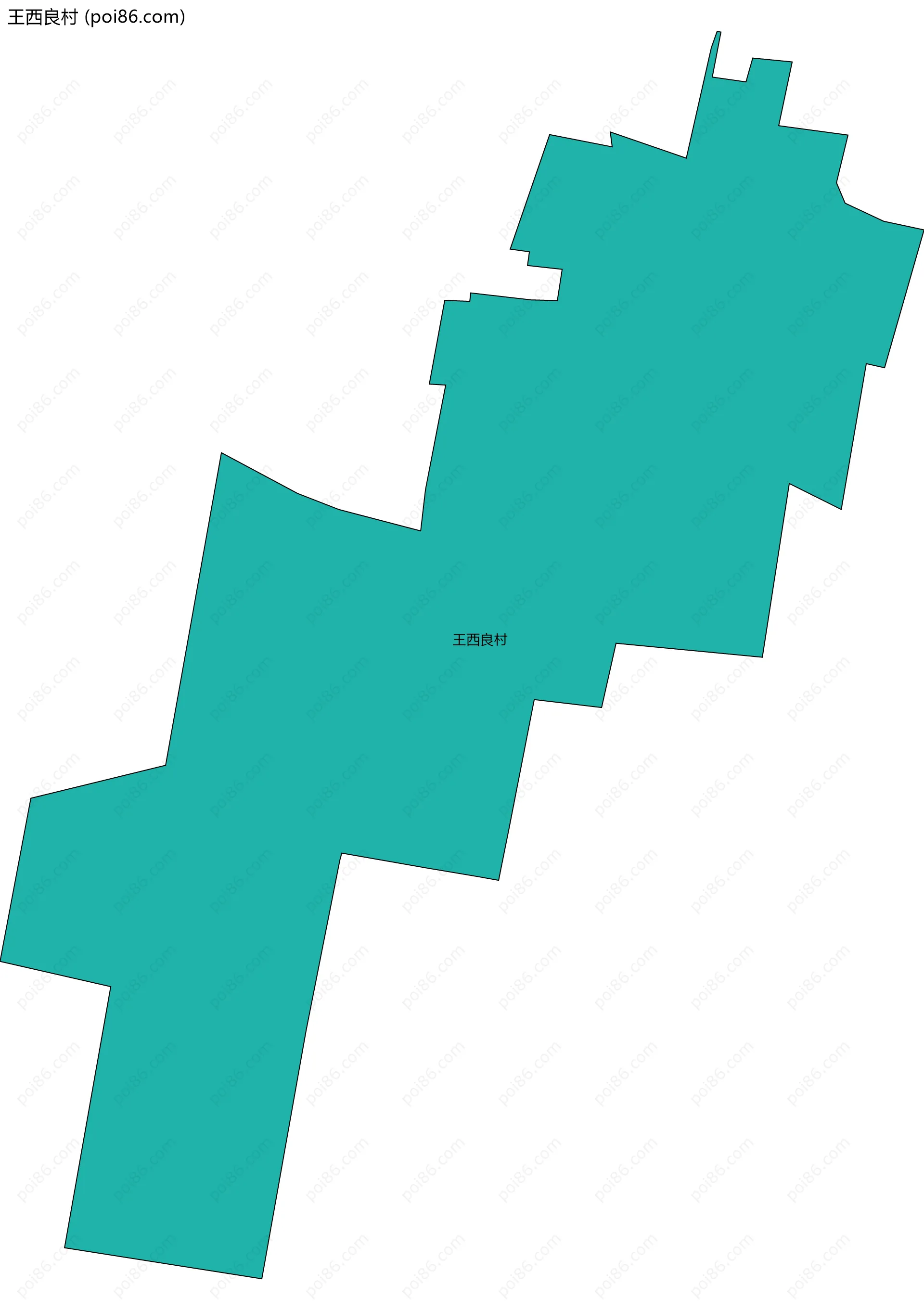 王西良村边界地图