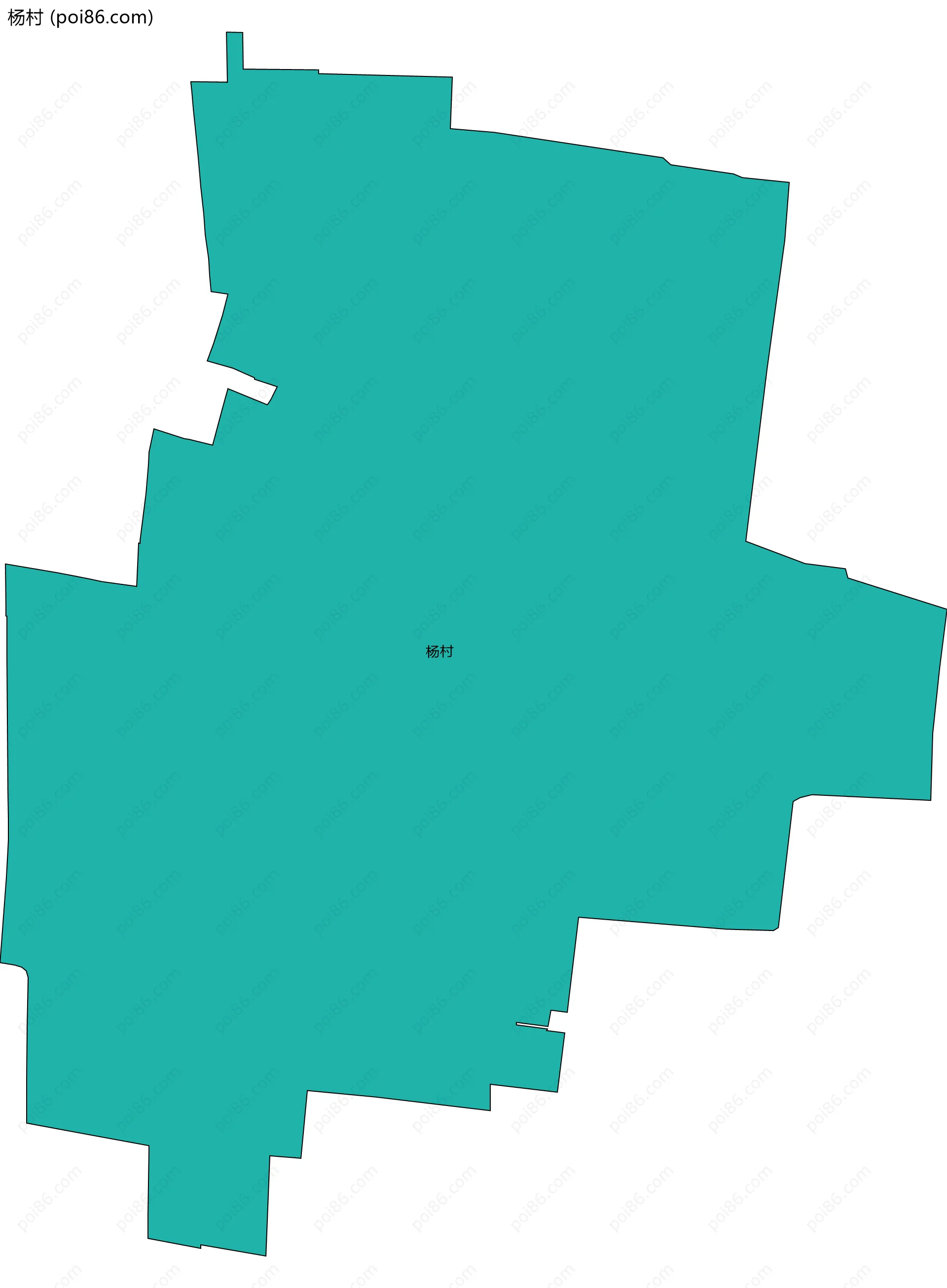 杨村边界地图