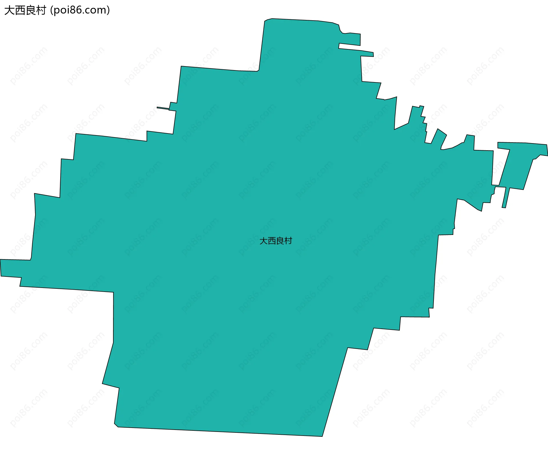 大西良村边界地图