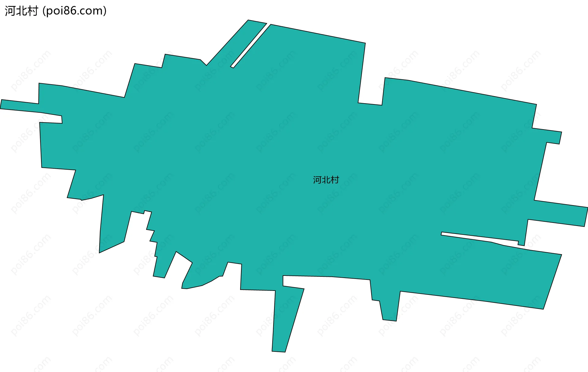 河北村边界地图