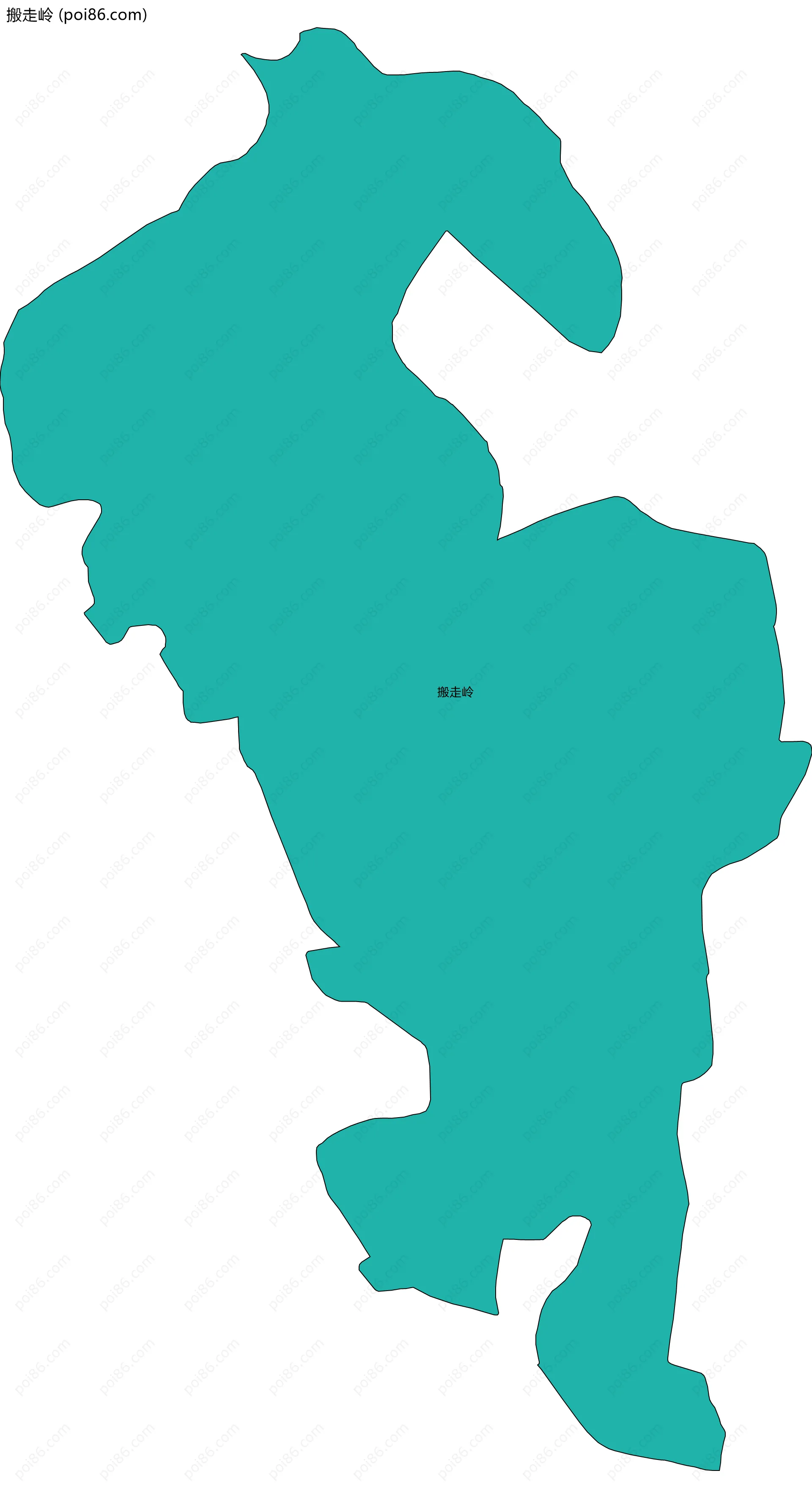 搬走岭边界地图