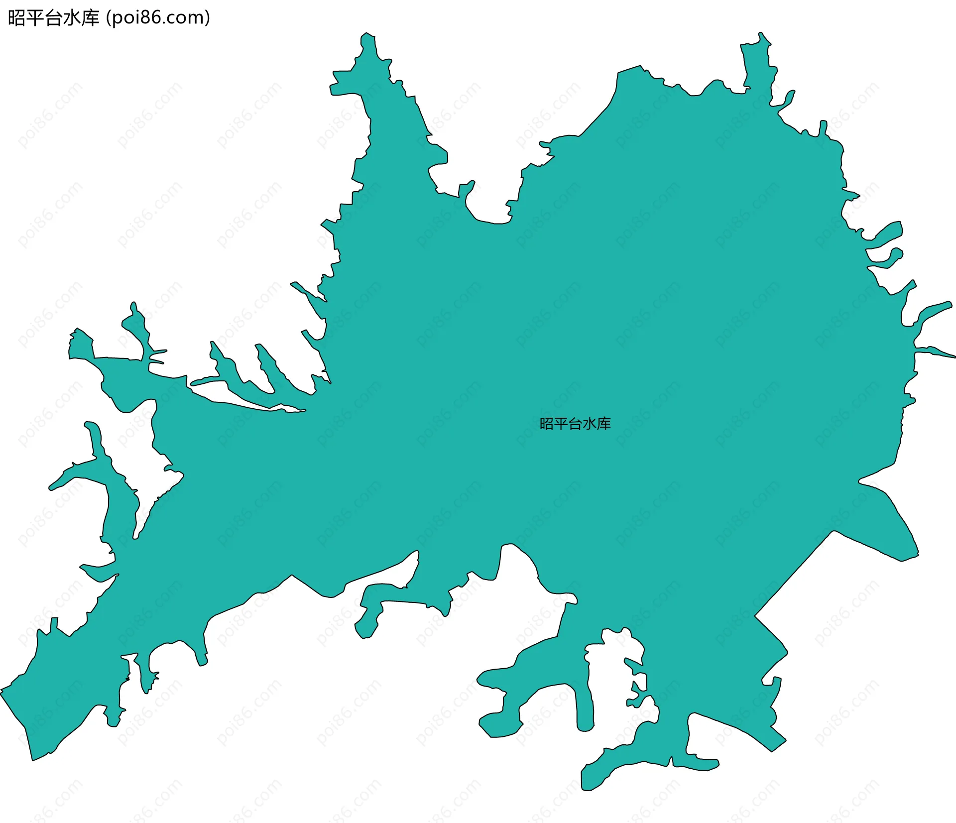 昭平台水库边界地图