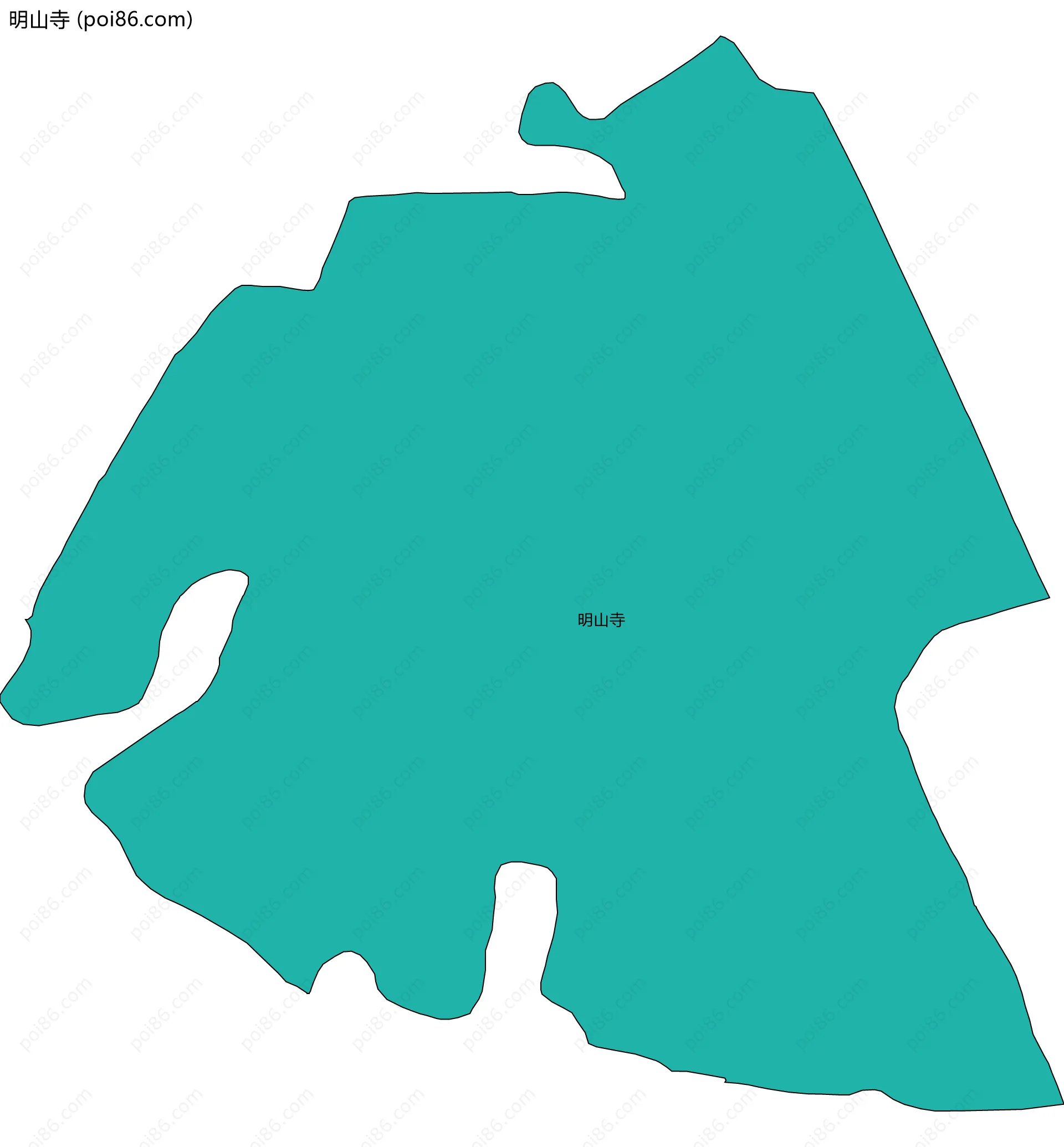 明山寺边界地图