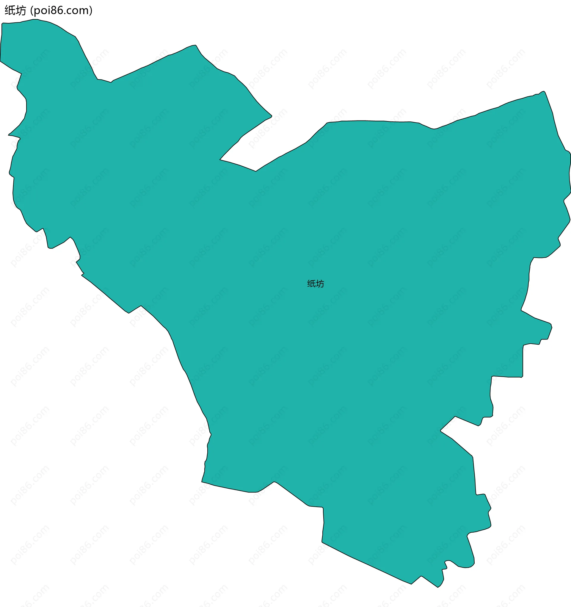 纸坊边界地图