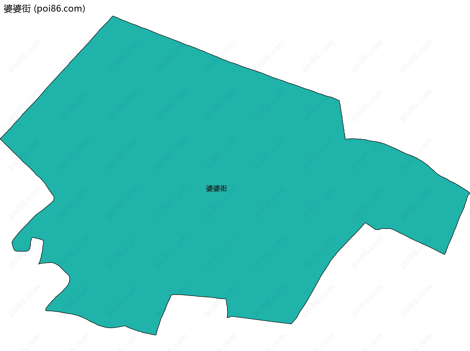 婆婆街边界地图