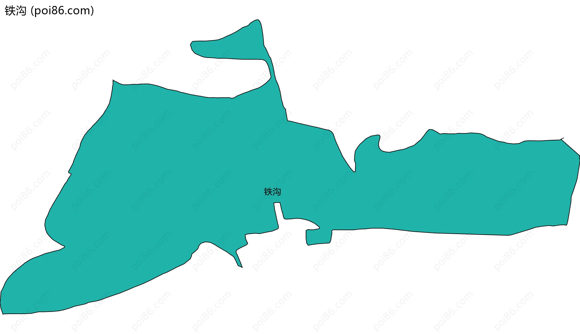 铁沟边界地图