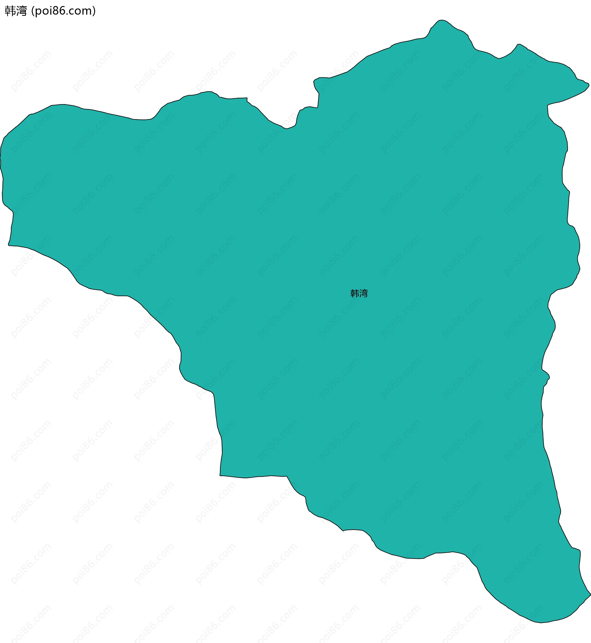 韩湾边界地图