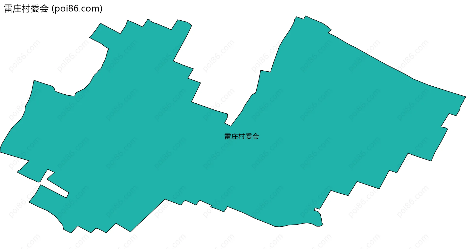雷庄村委会边界地图