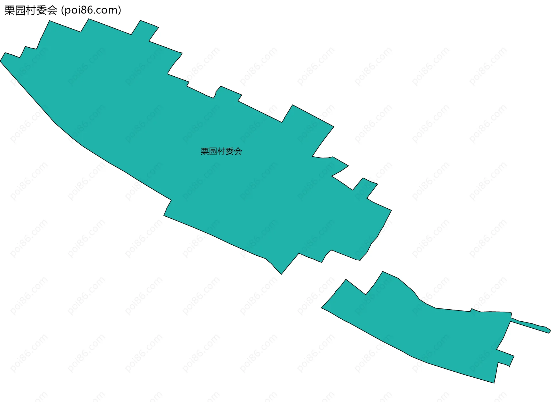 栗园村委会边界地图