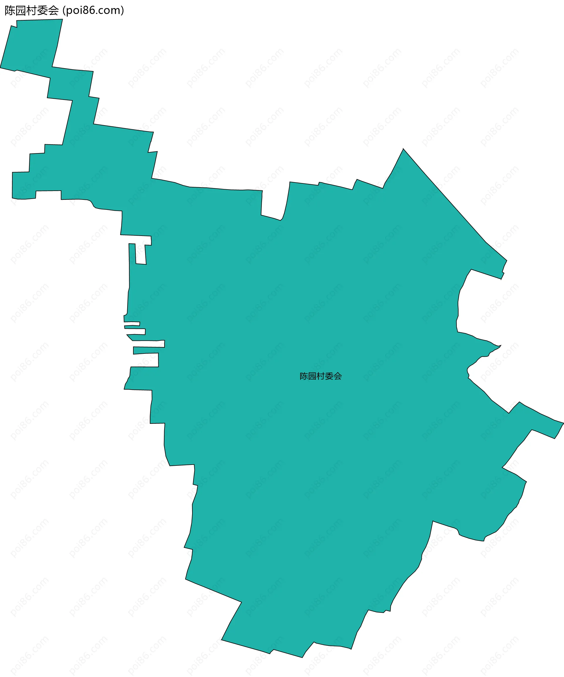 陈园村委会边界地图
