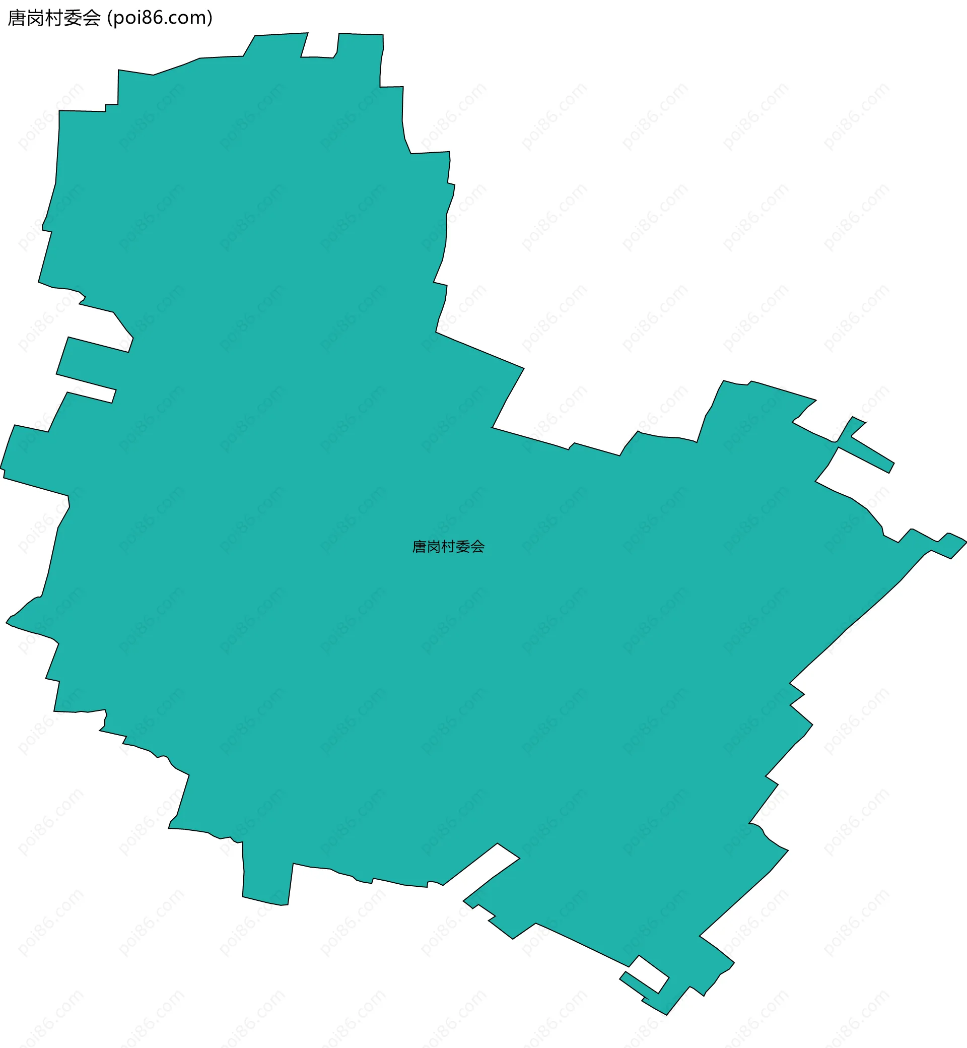 唐岗村委会边界地图