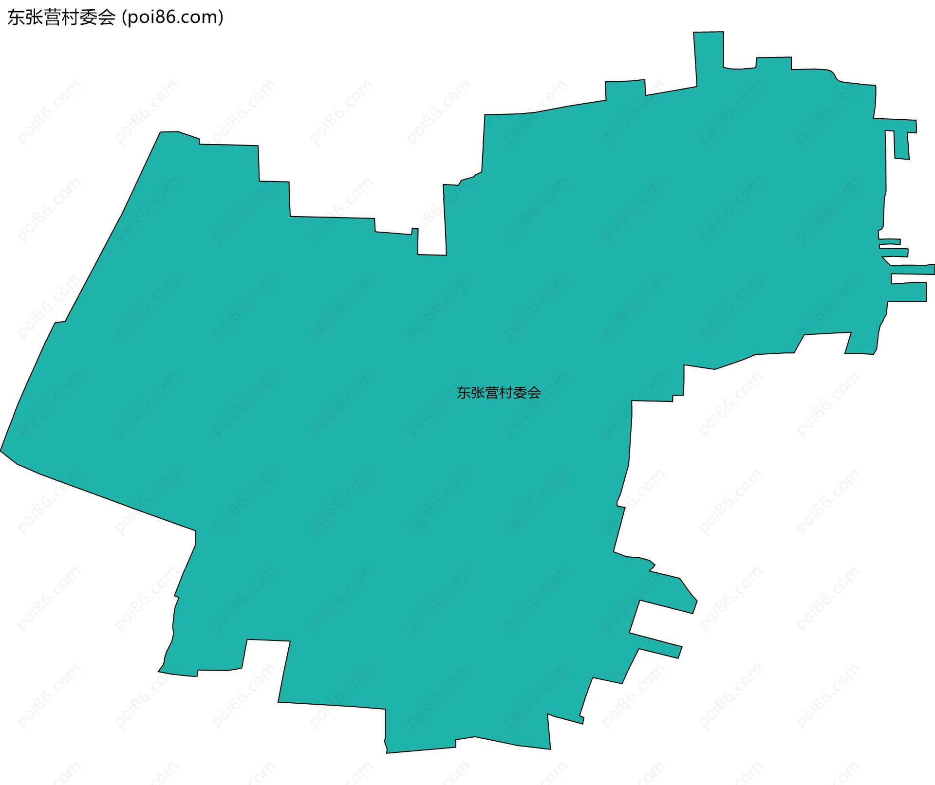 东张营村委会边界地图