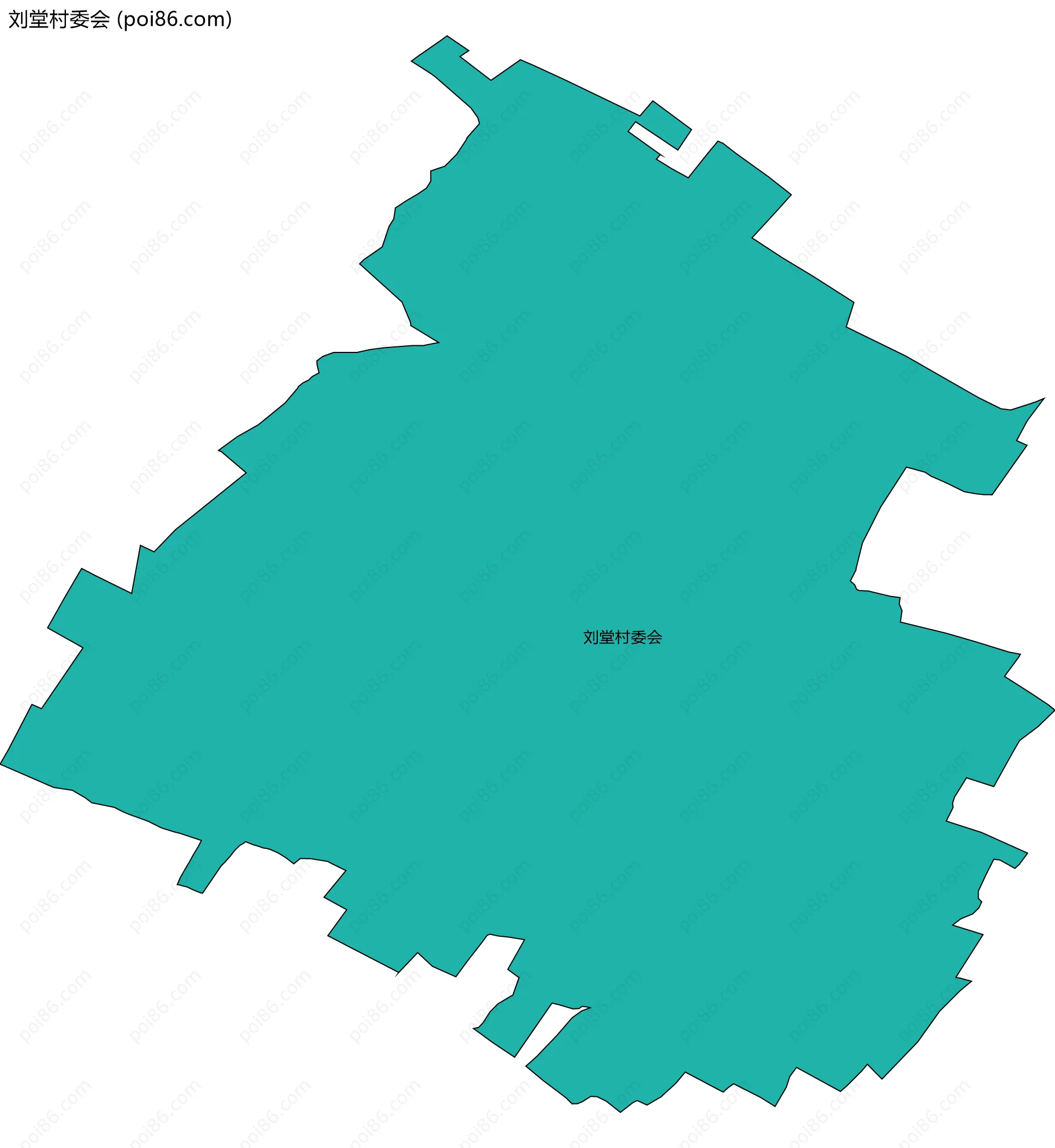 刘堂村委会边界地图