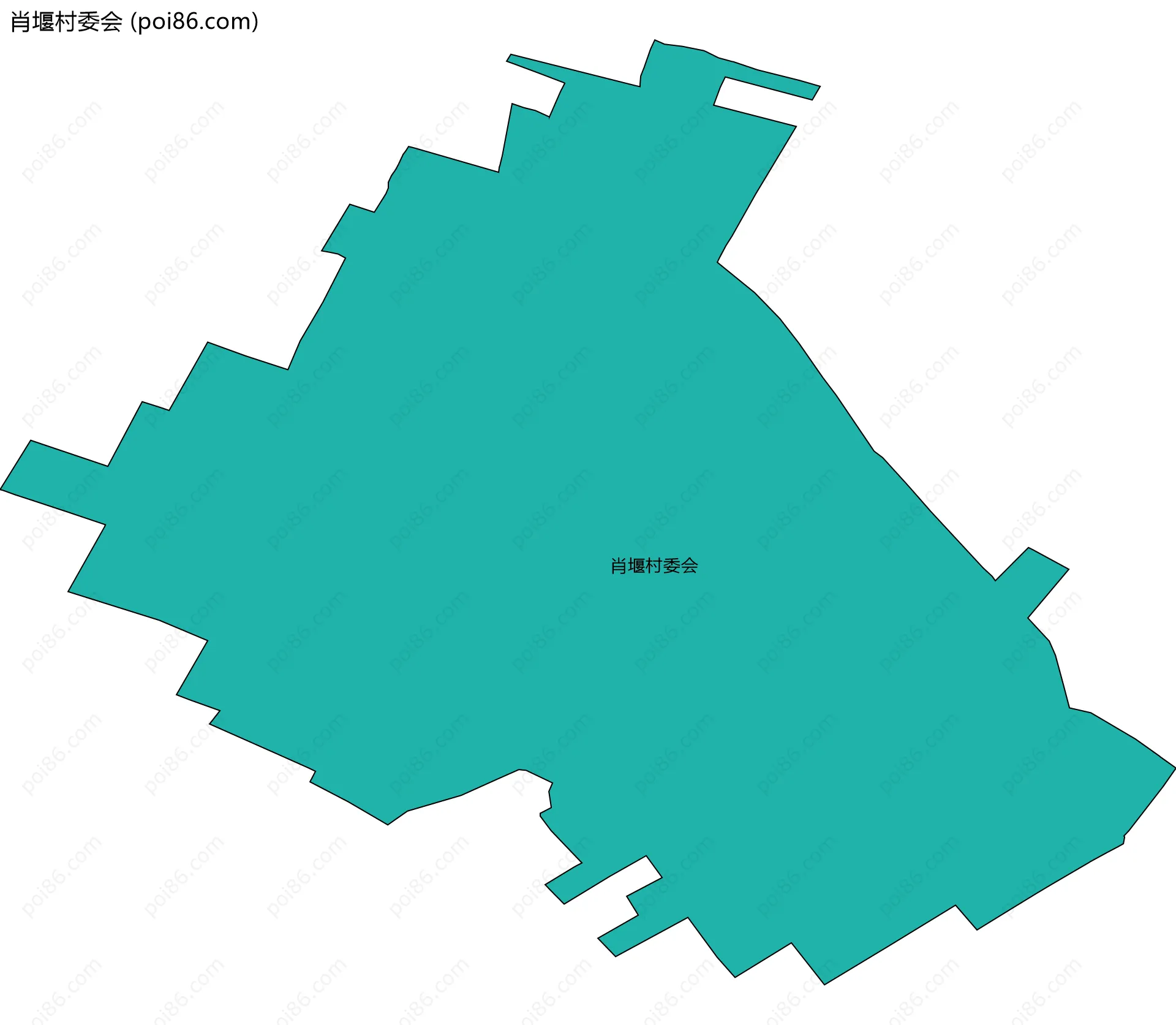 肖堰村委会边界地图
