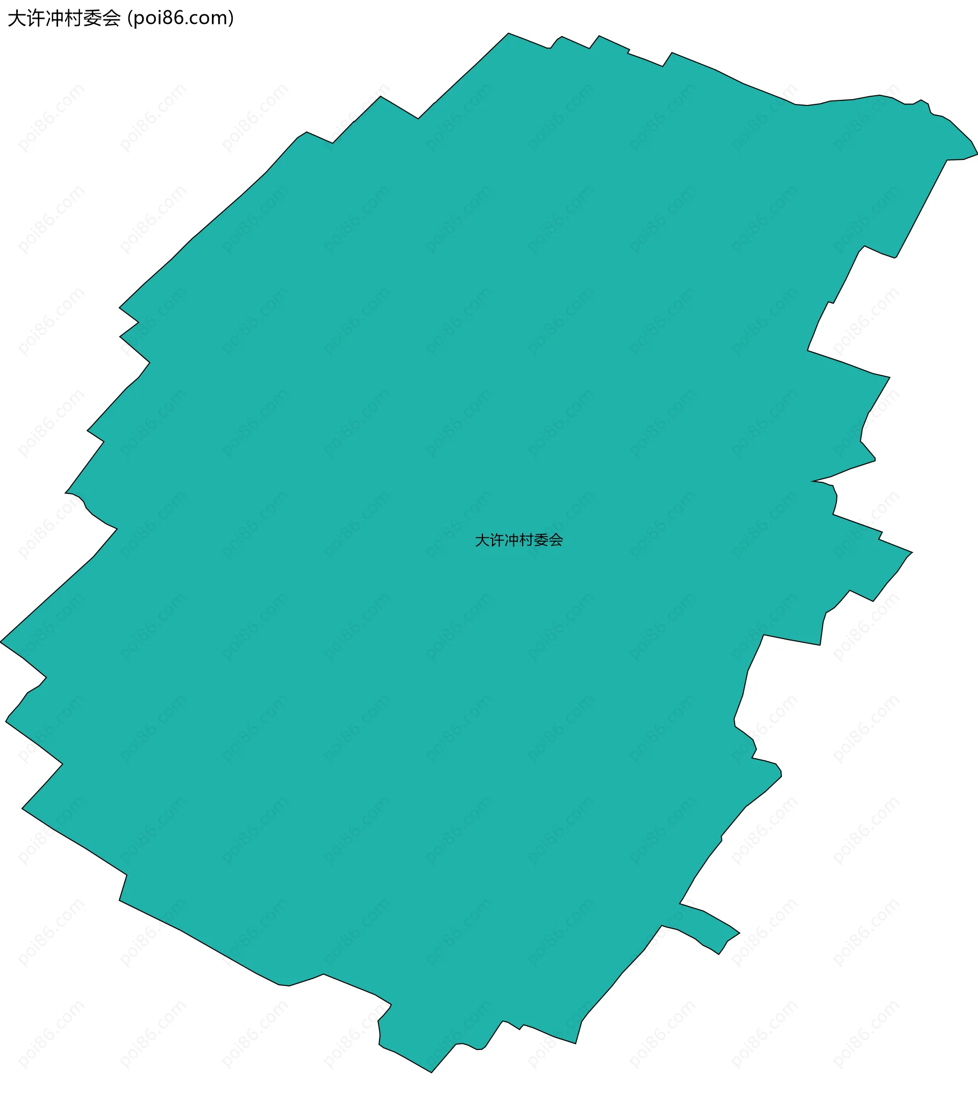 大许冲村委会边界地图