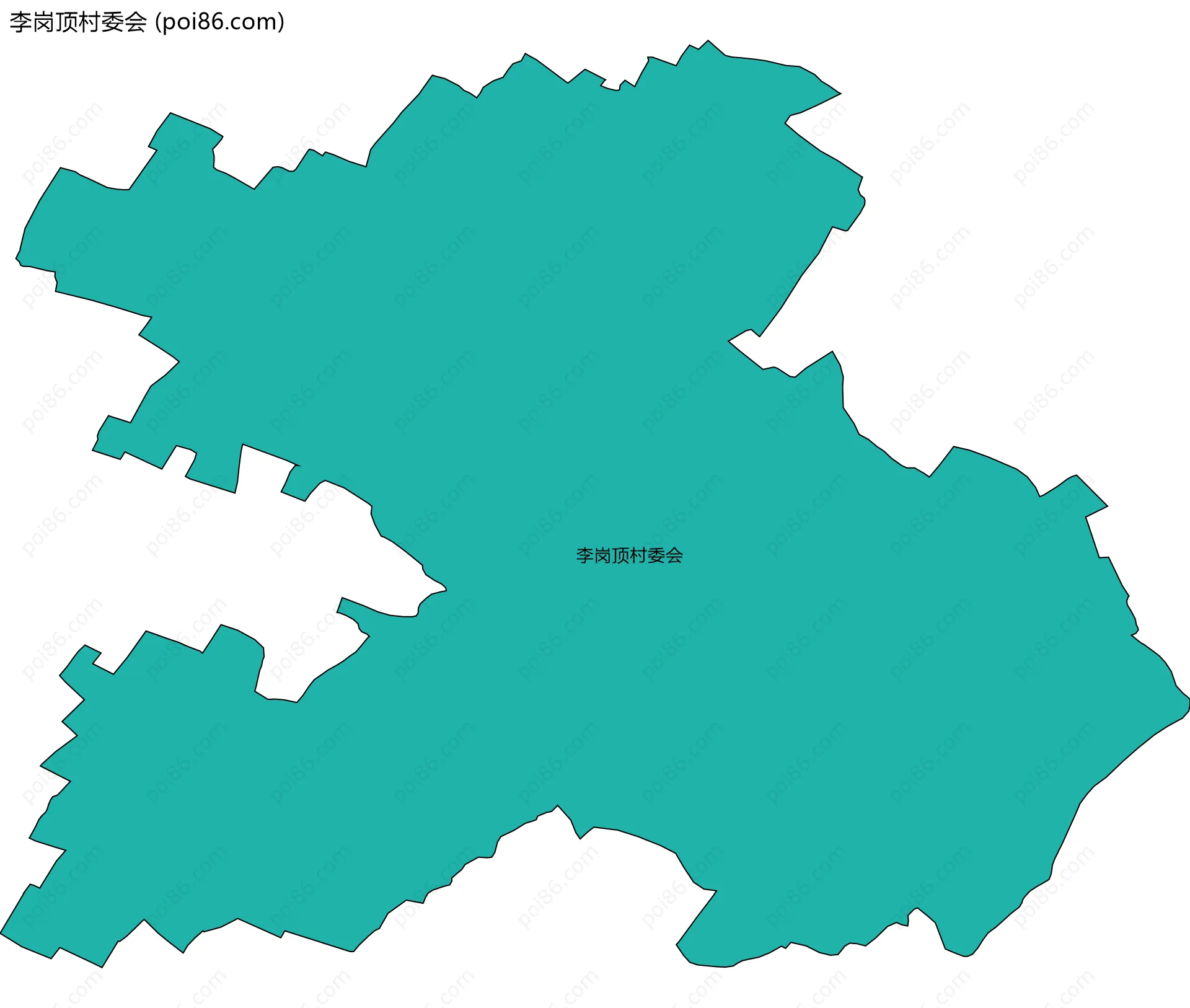 李岗顶村委会边界地图