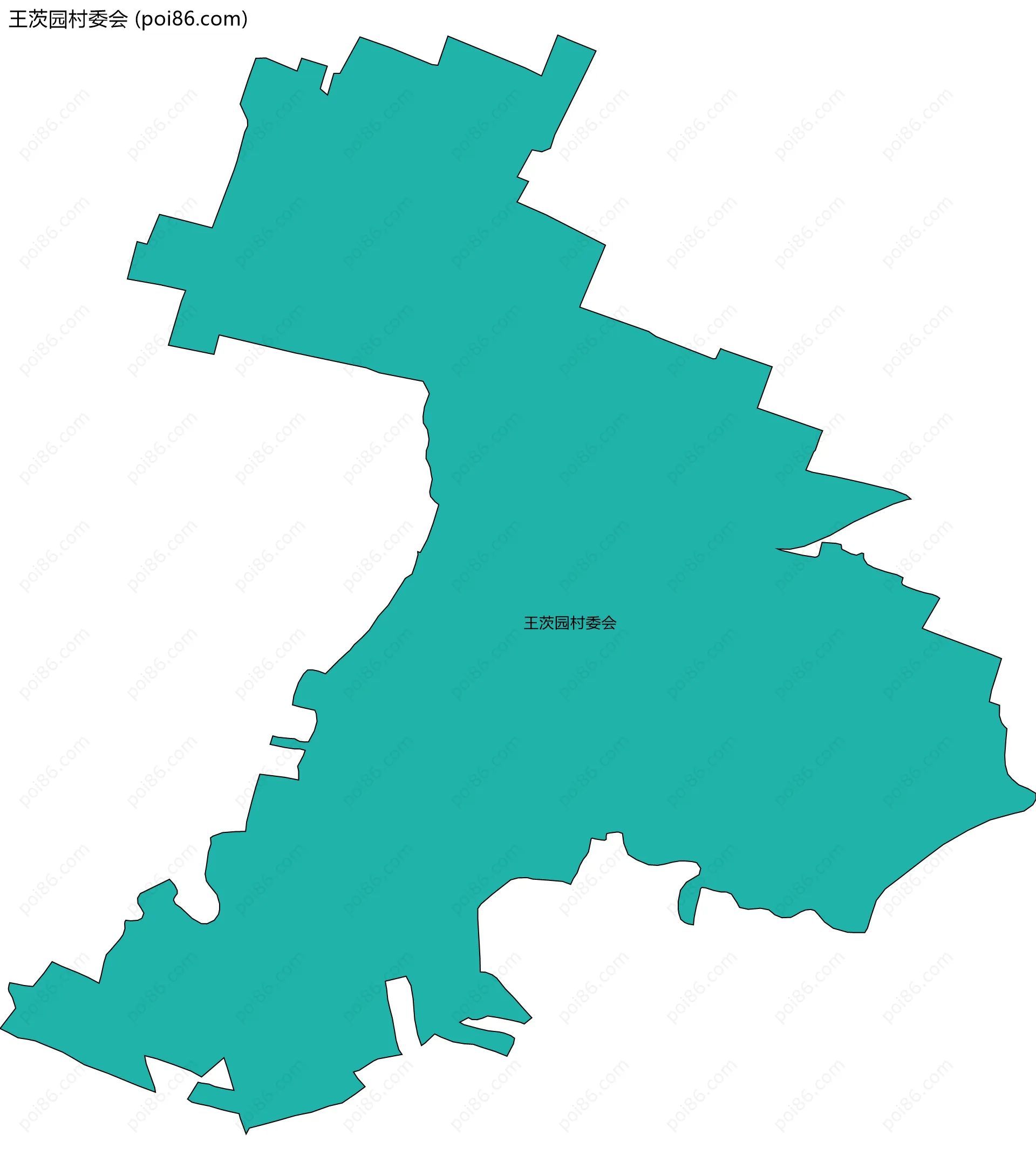 王茨园村委会边界地图
