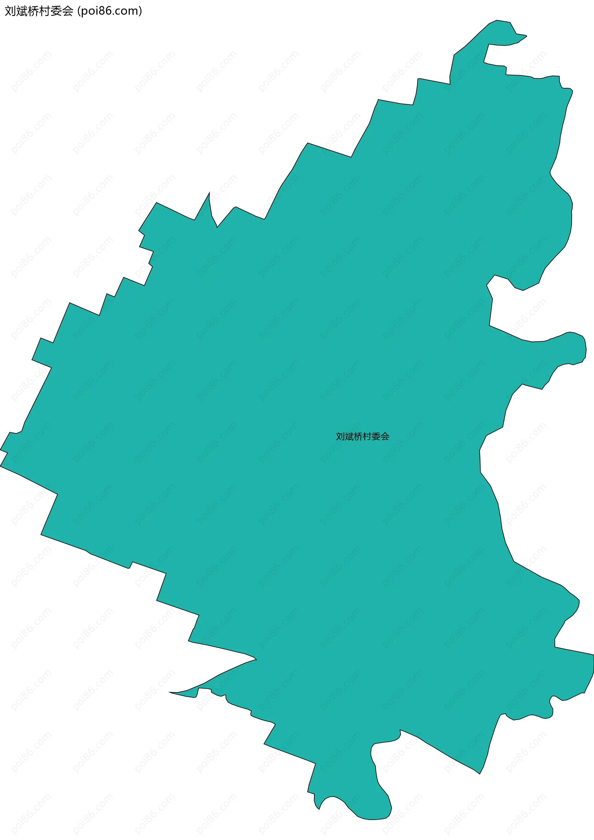 刘斌桥村委会边界地图