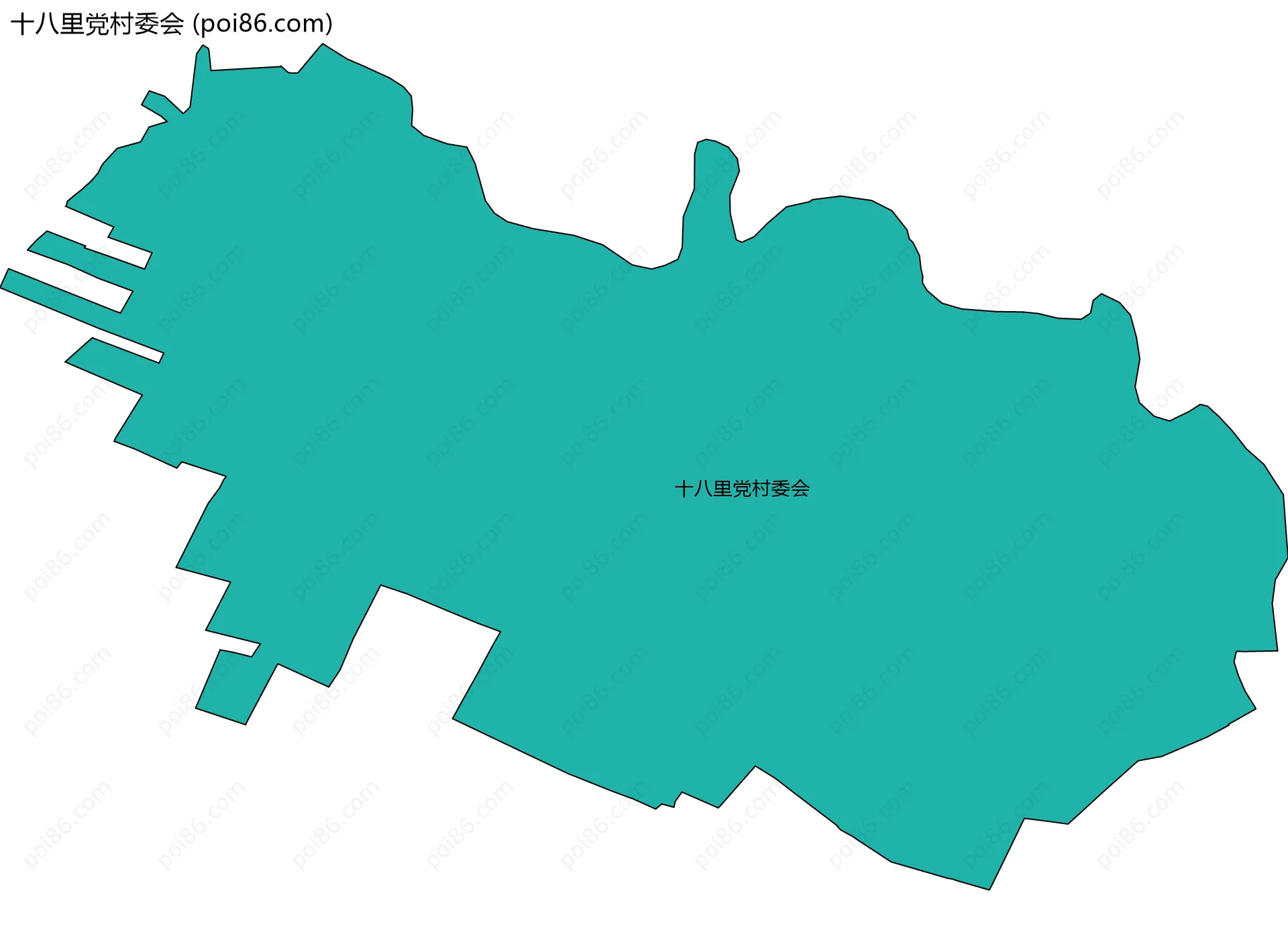 十八里党村委会边界地图