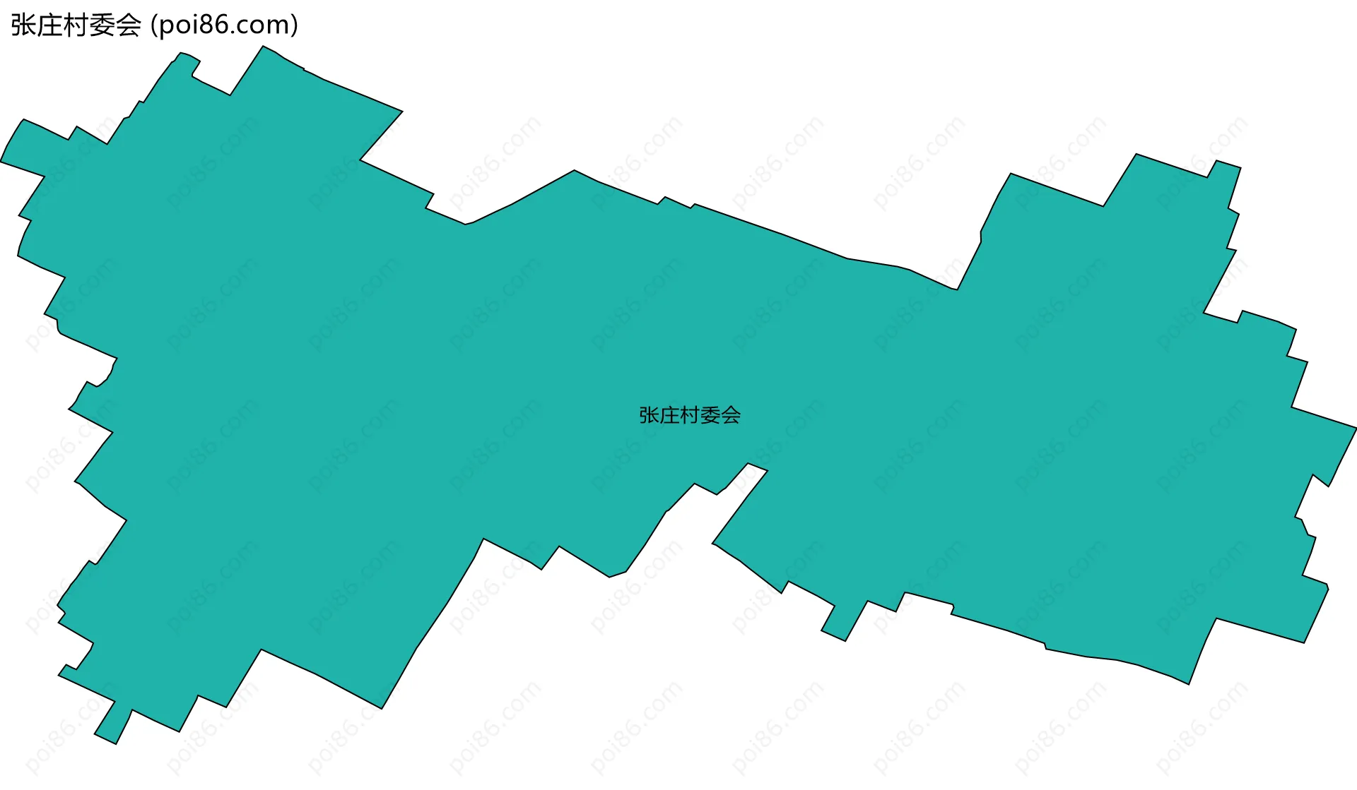 张庄村委会边界地图