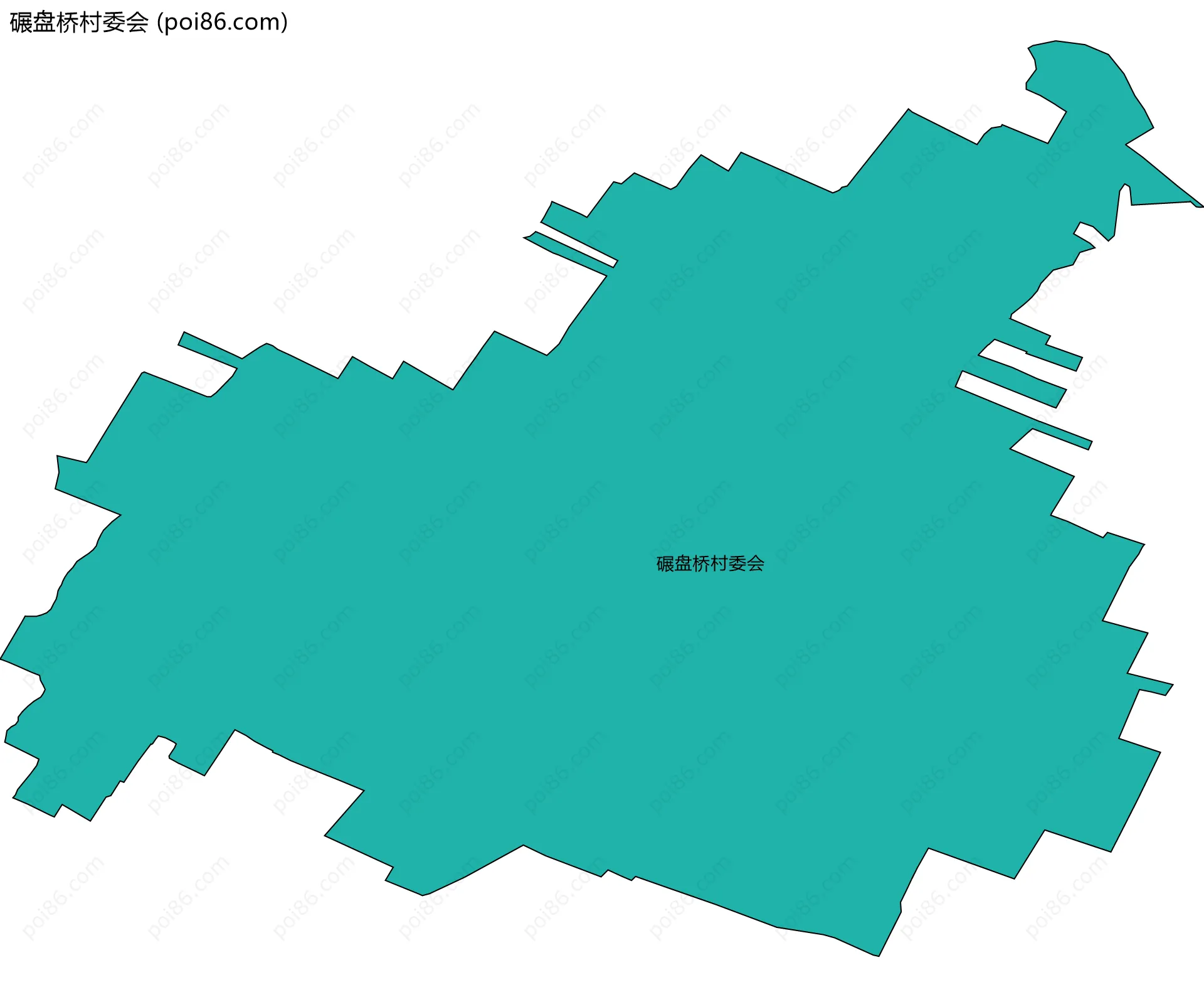 碾盘桥村委会边界地图