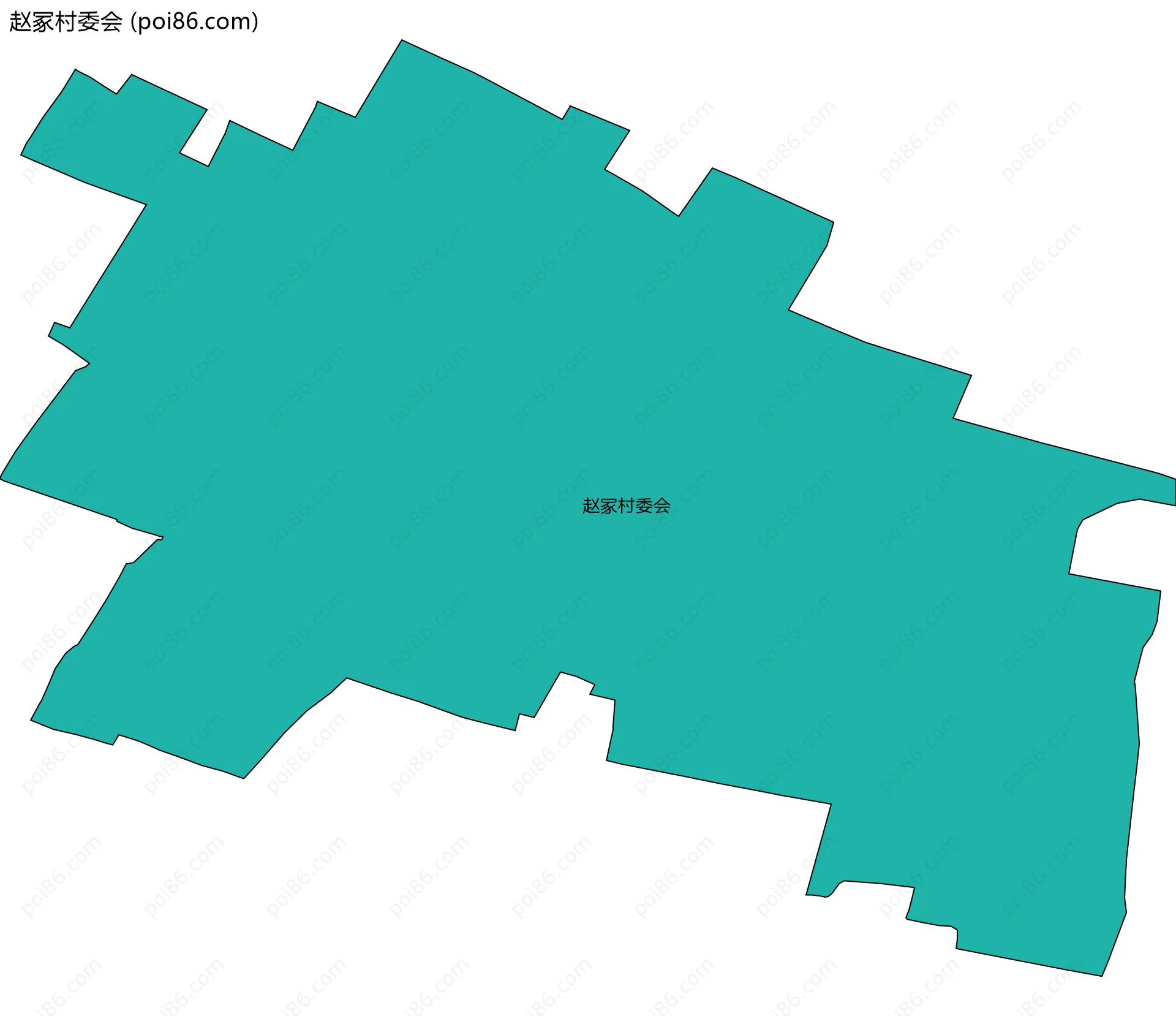 赵冢村委会边界地图
