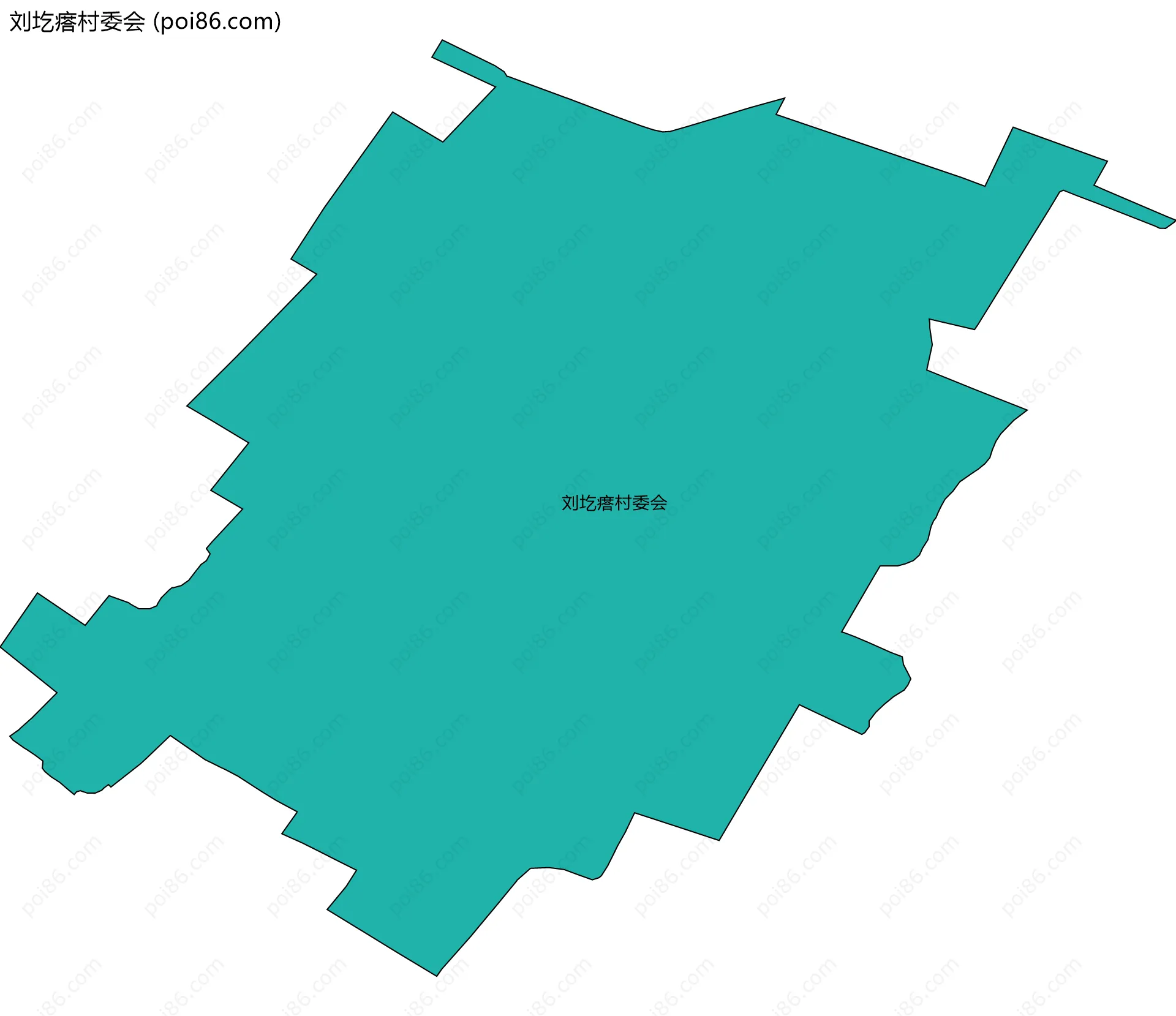 刘圪瘩村委会边界地图