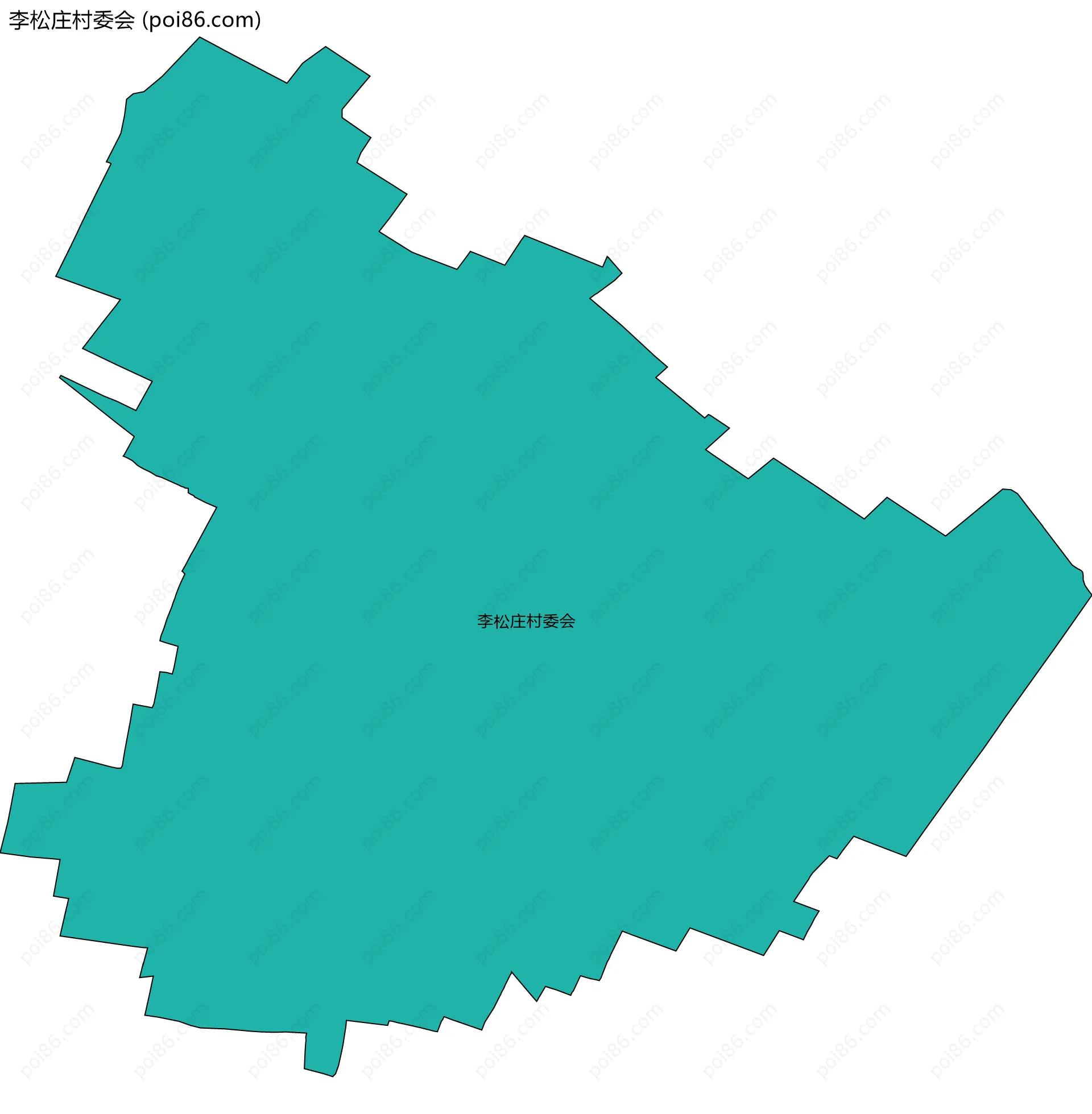 李松庄村委会边界地图