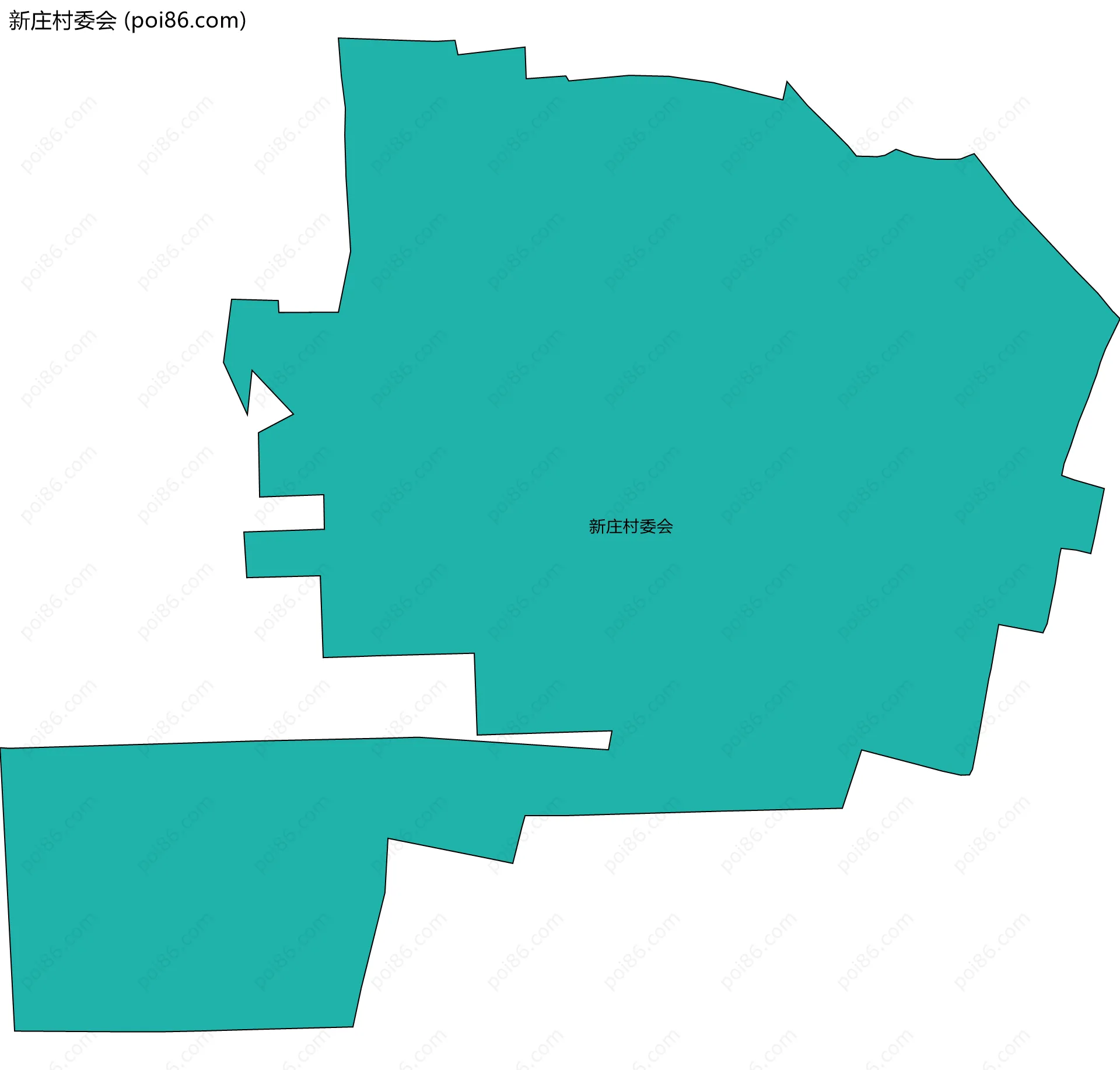 新庄村委会边界地图