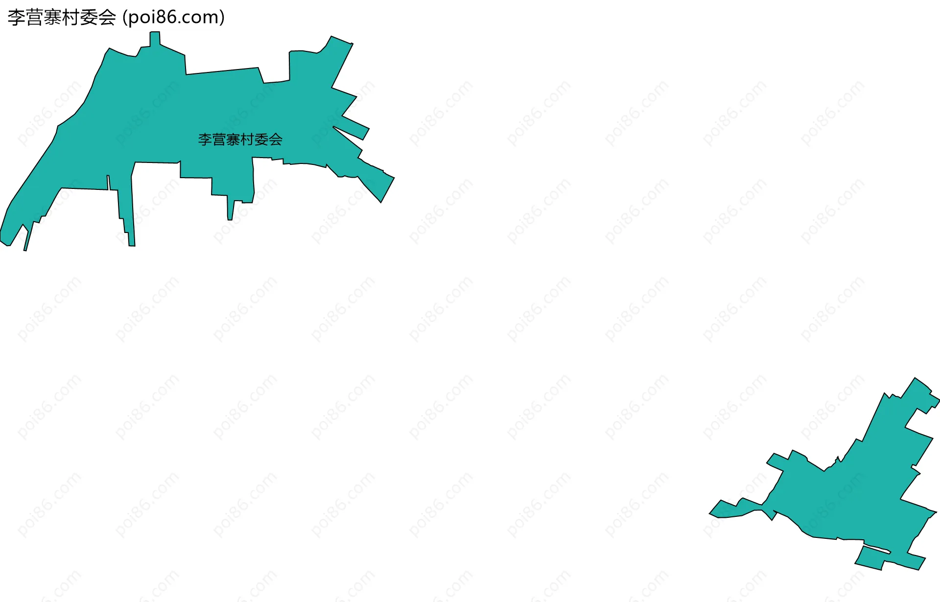 李营寨村委会边界地图