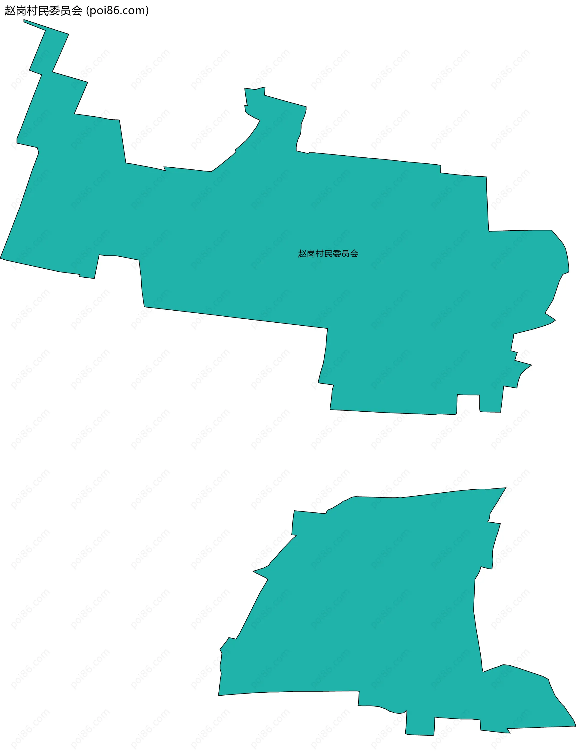 赵岗村民委员会边界地图