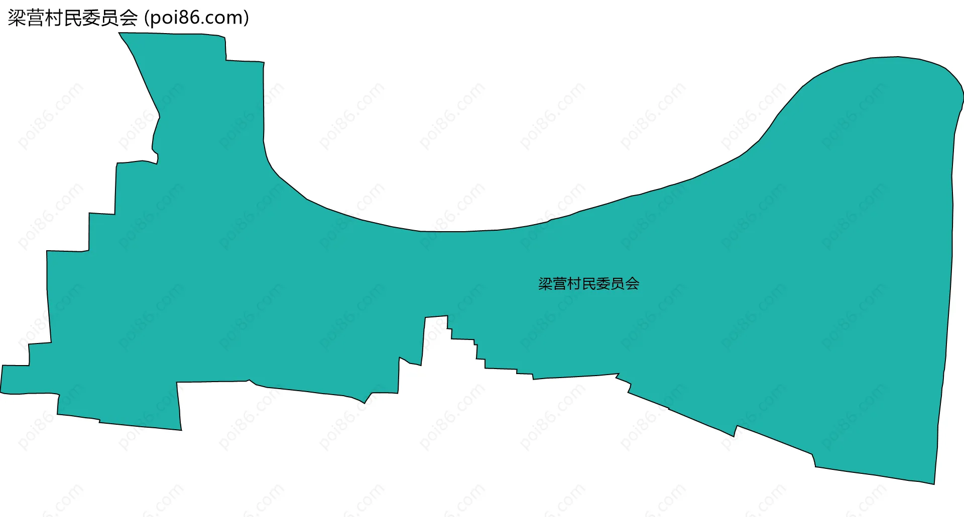 梁营村民委员会边界地图