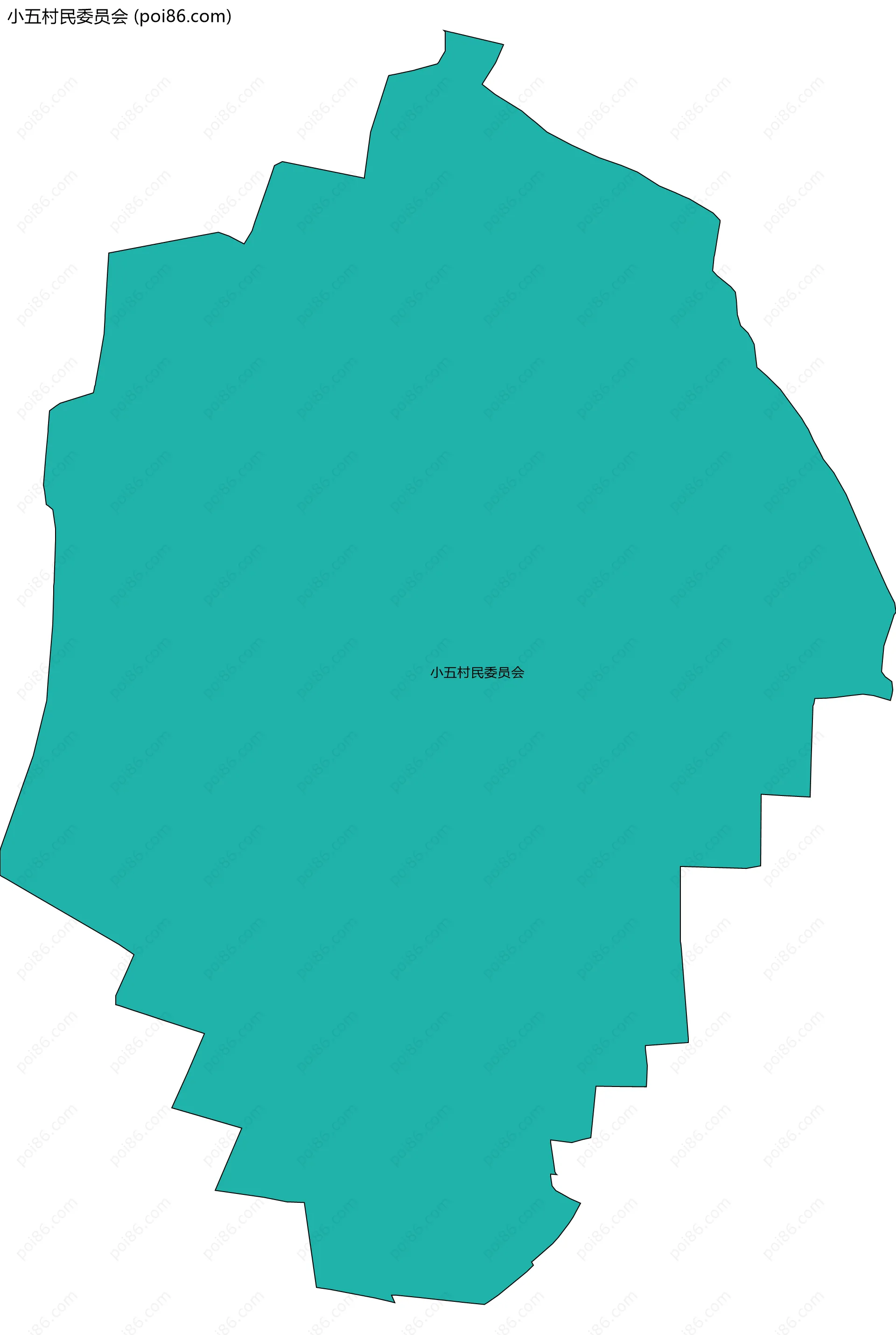 小五村民委员会边界地图